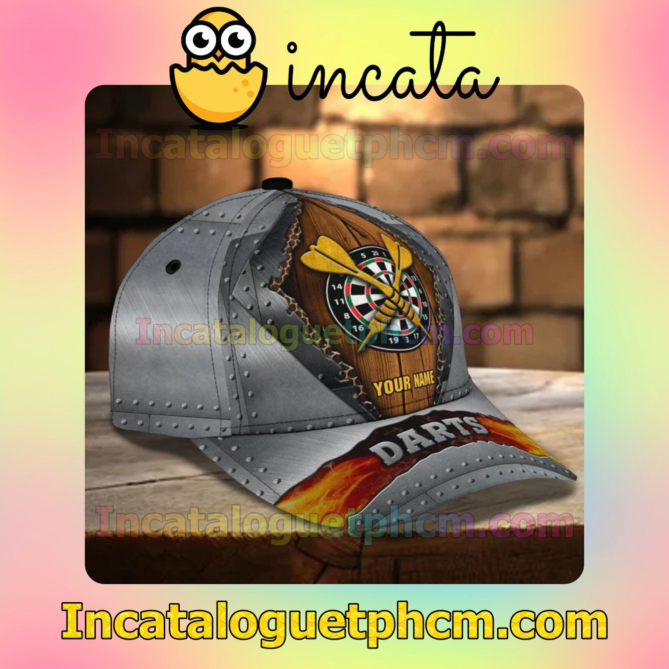 Where To Buy Personalized Darts Torn Ripped Grey Classic Hat Caps Gift For Men