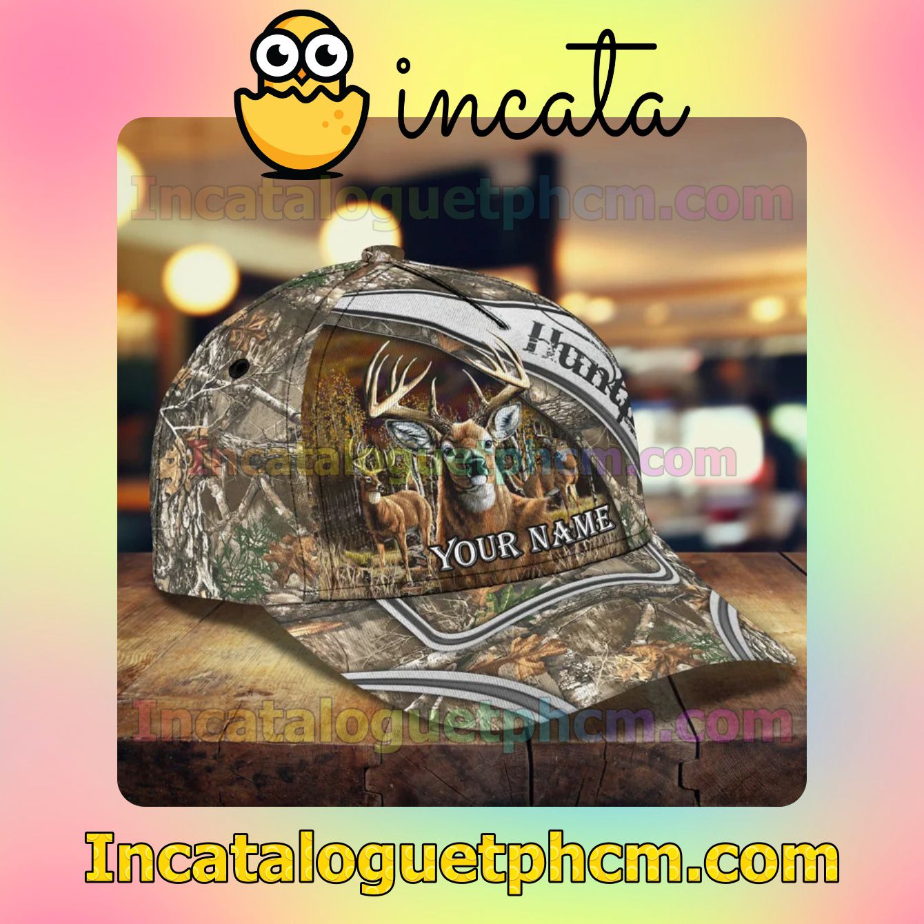 POD Personalized Deer Hunting Classic Hat Caps Gift For Men