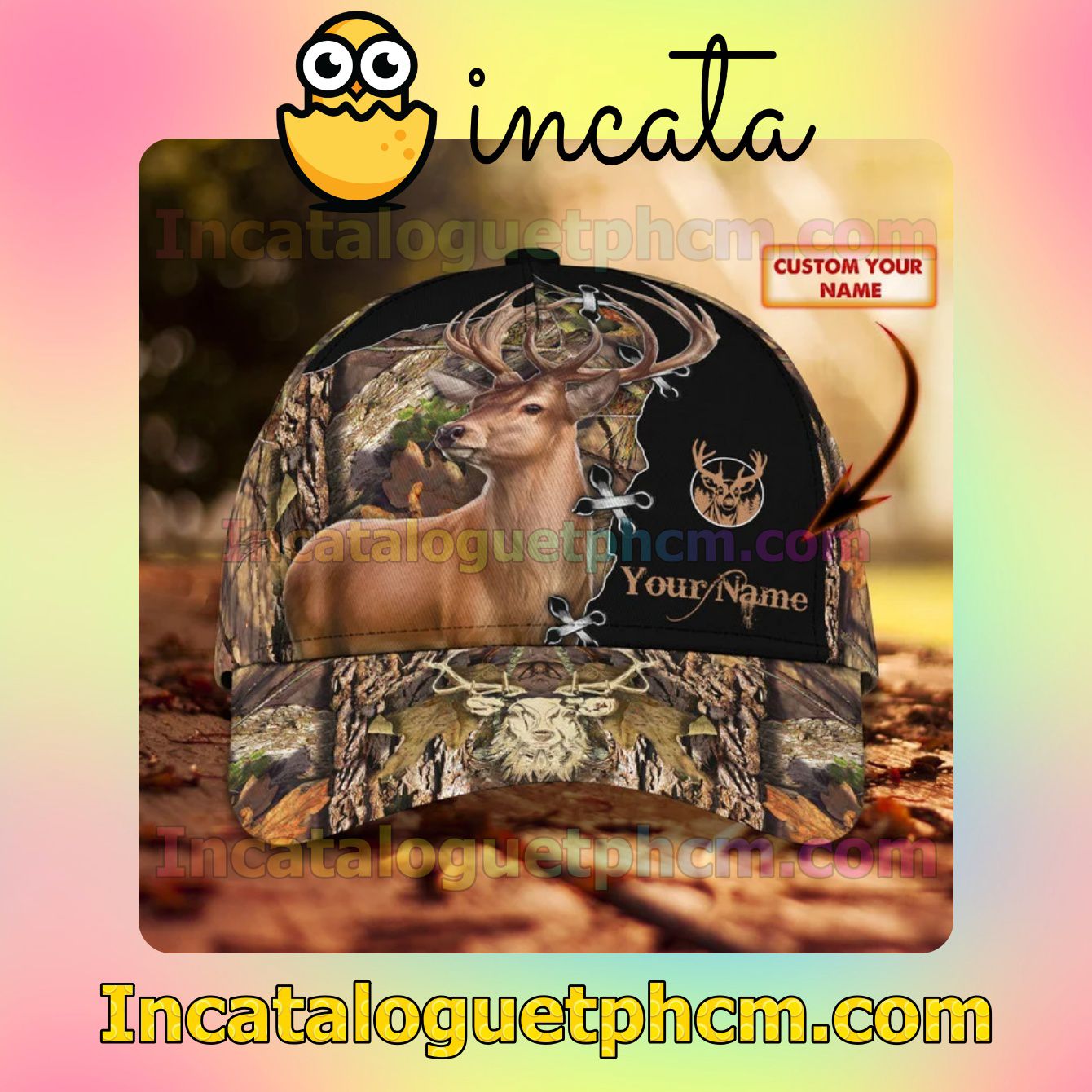 Personalized Deer Hunting In The Forest Classic Hat Caps Gift For Men