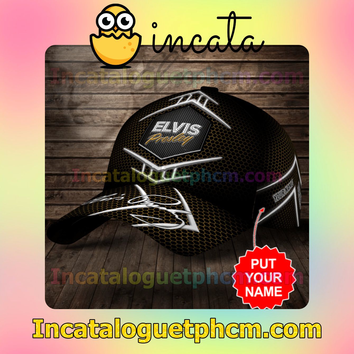 Amazon Personalized Elvis Presley Hive Pattern Classic Hat Caps Gift For Men
