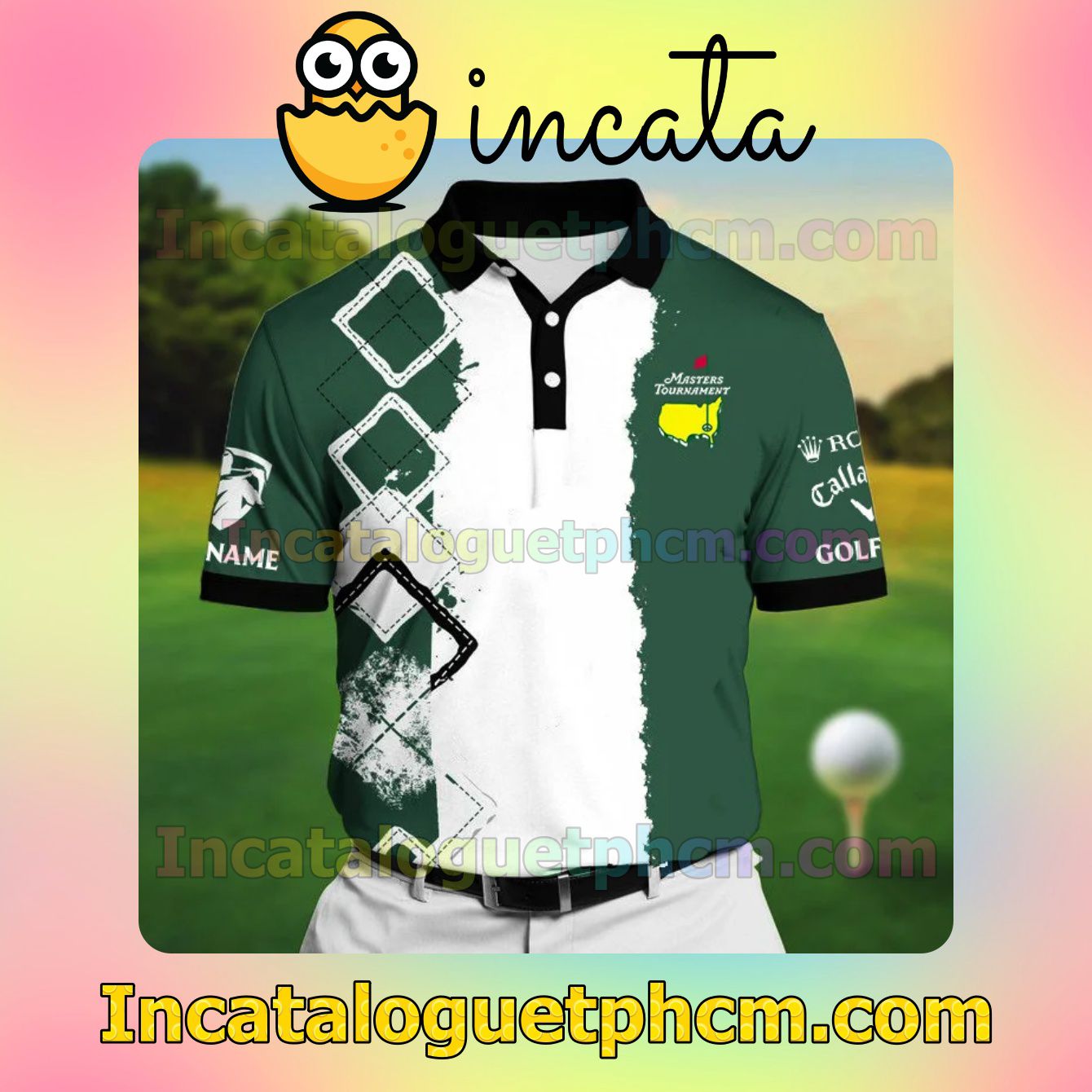 Personalized Golf Masters Tournament Polo Gift For Men Dad