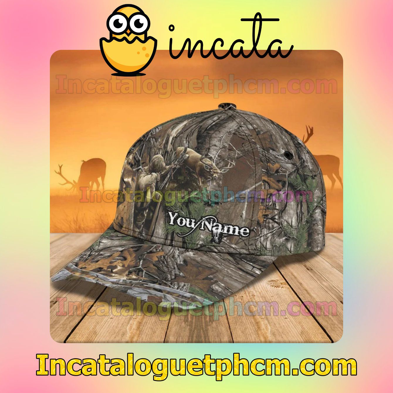 Check out Personalized Hunting Deer Classic Hat Caps Gift For Men