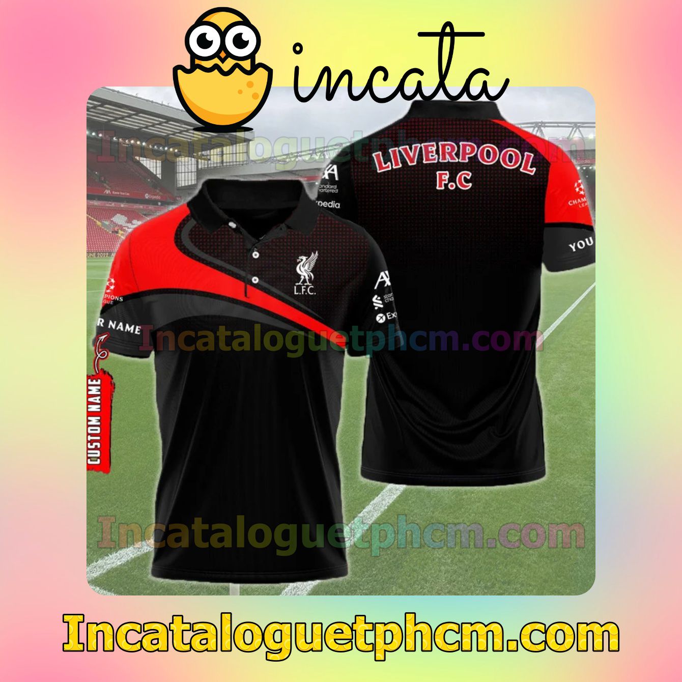 Personalized Liverpool F.c And Axa Polo Gift For Men Dad