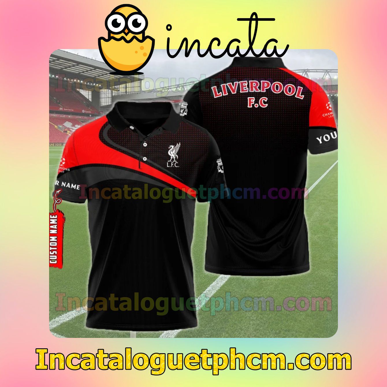 Personalized Liverpool F.c Logo Polo Gift For Men Dad