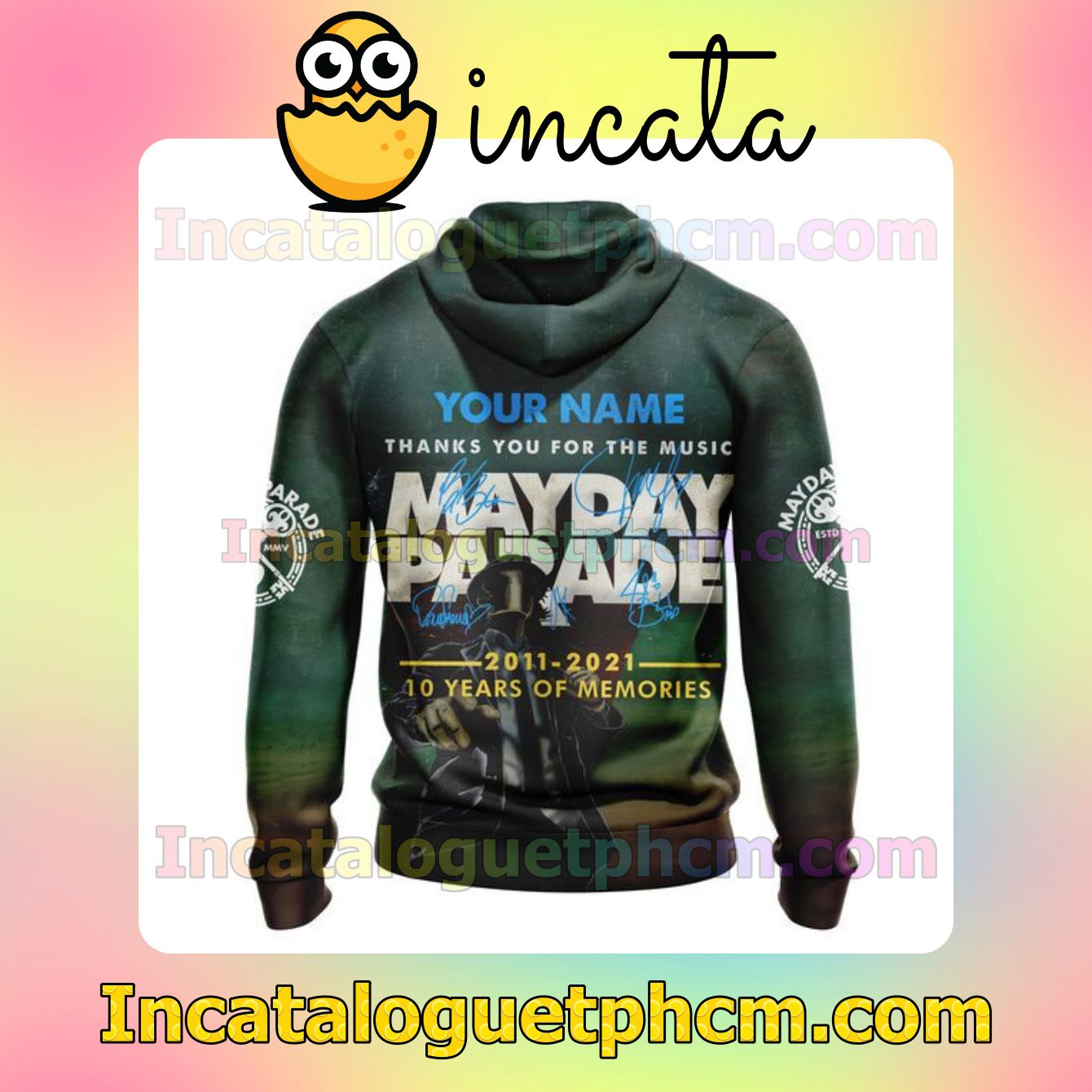 Near you Personalized Mayday Parade Self Titled Album Cover Fleece Zip Up Hoodie
