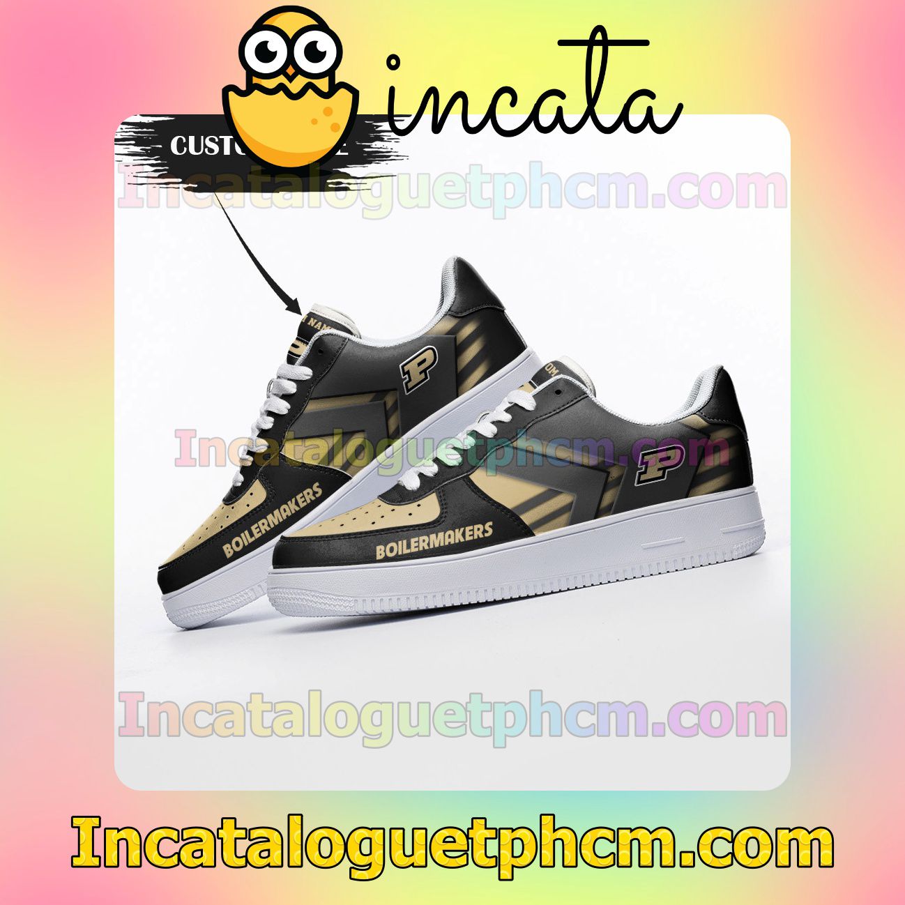 Unique Personalized NCAA Purdue Boilermakers Custom Name Nike Low Shoes Sneakers