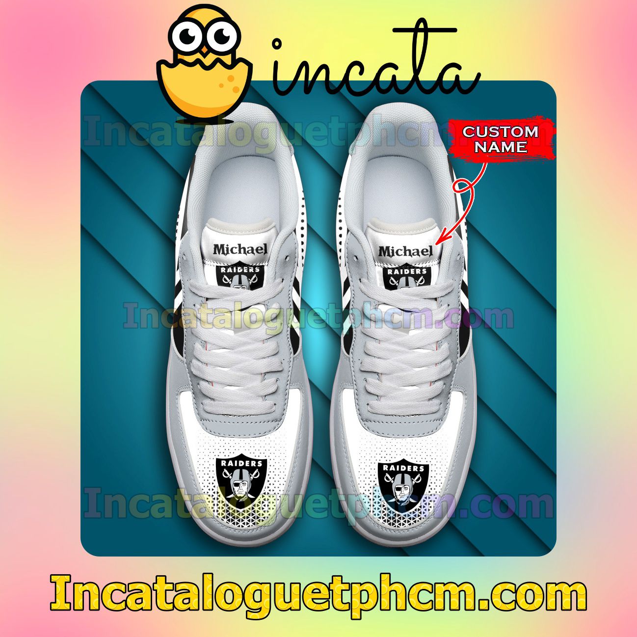 Perfect Personalized NFL Las Vegas Raiders Custom Name Nike Low Shoes Sneakers