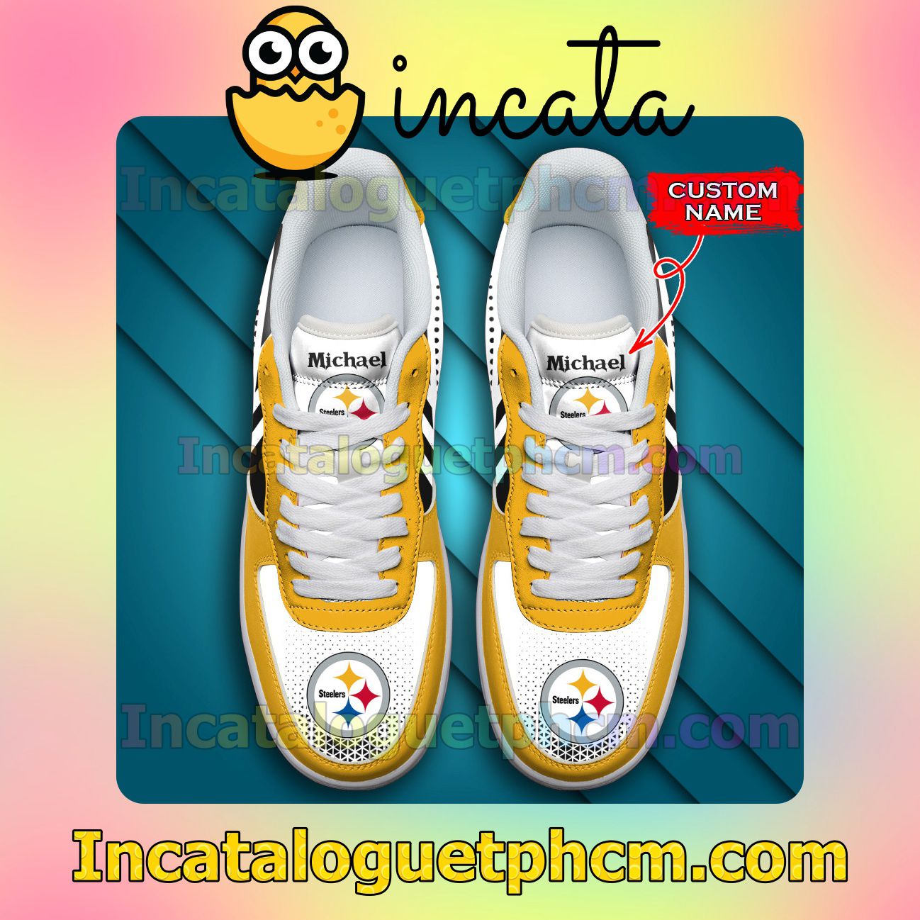 Review Personalized NFL Pittsburgh Steelers Custom Name Nike Low Shoes Sneakers