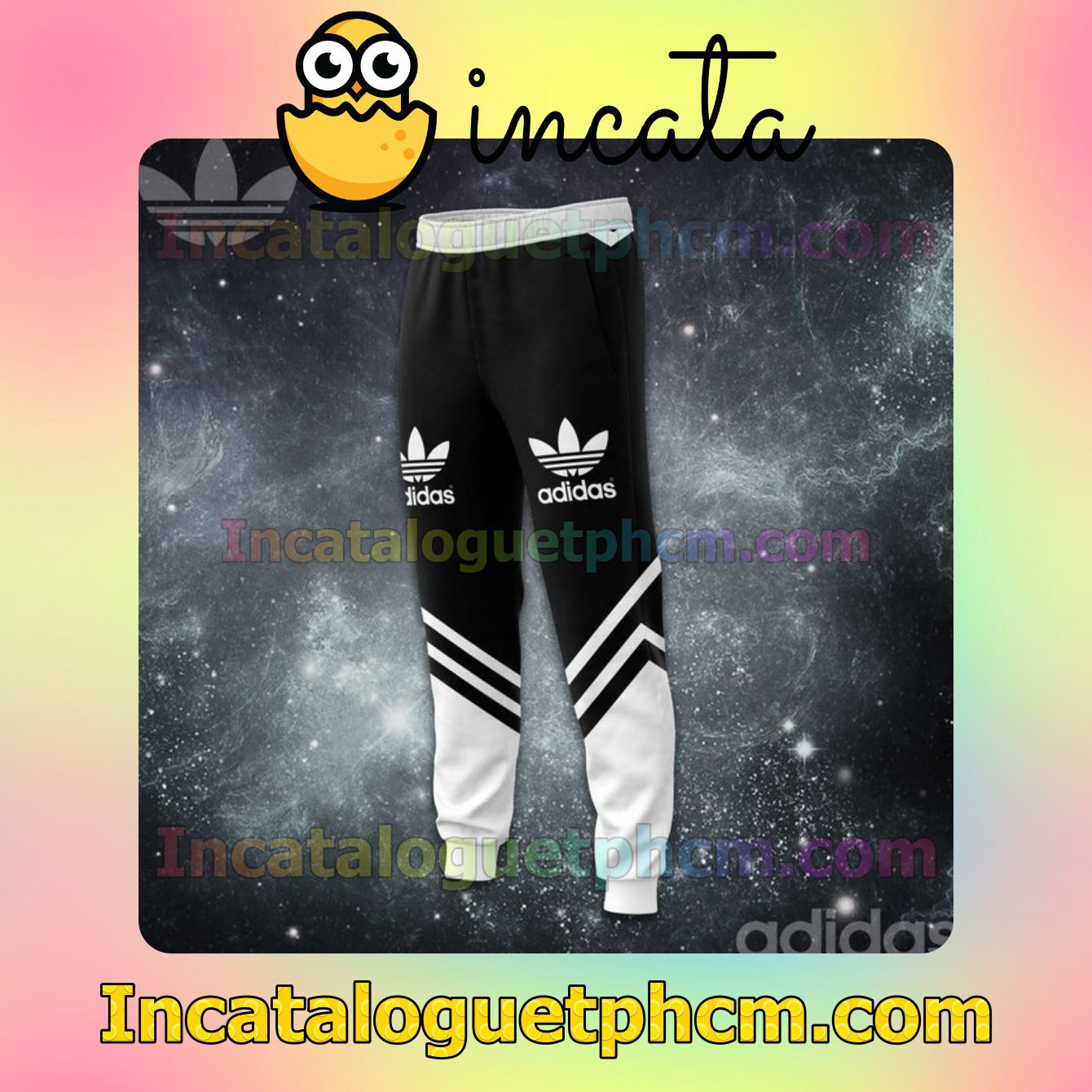 Beautiful Personalized Name Adidas Black And White Zipper Hooded Sweatshirt And Pants
