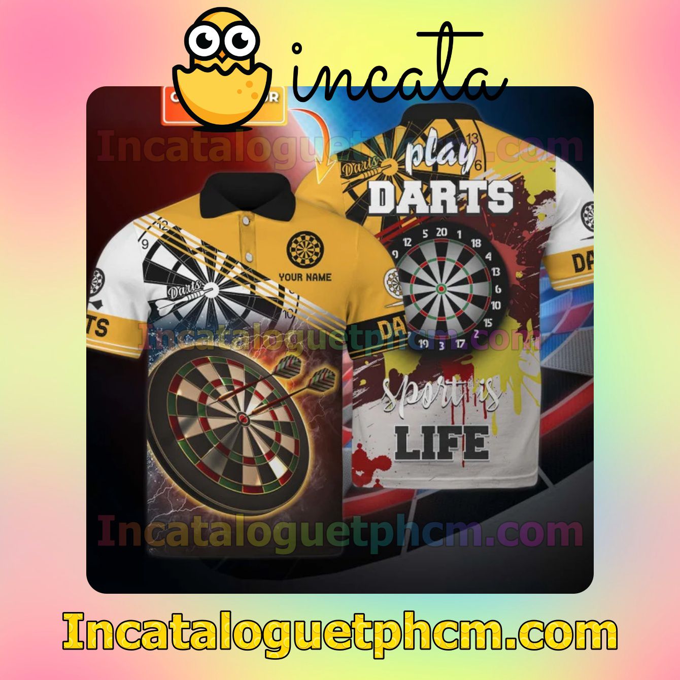 Personalized Play Darts Sport Is Life Polo Gift For Men Dad