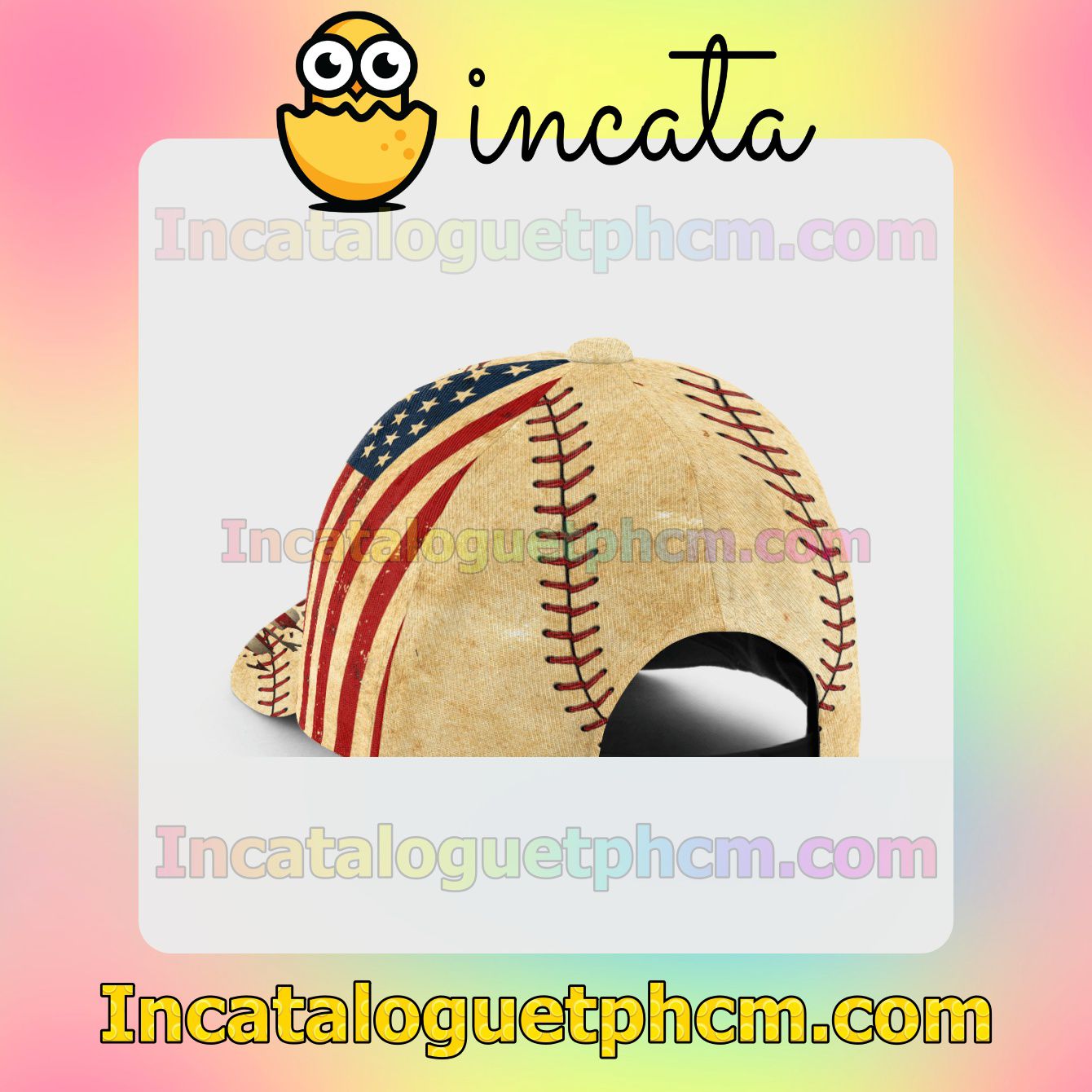 Beautiful Pitching American Flag Pattern Snapbacks Customized Hat Caps