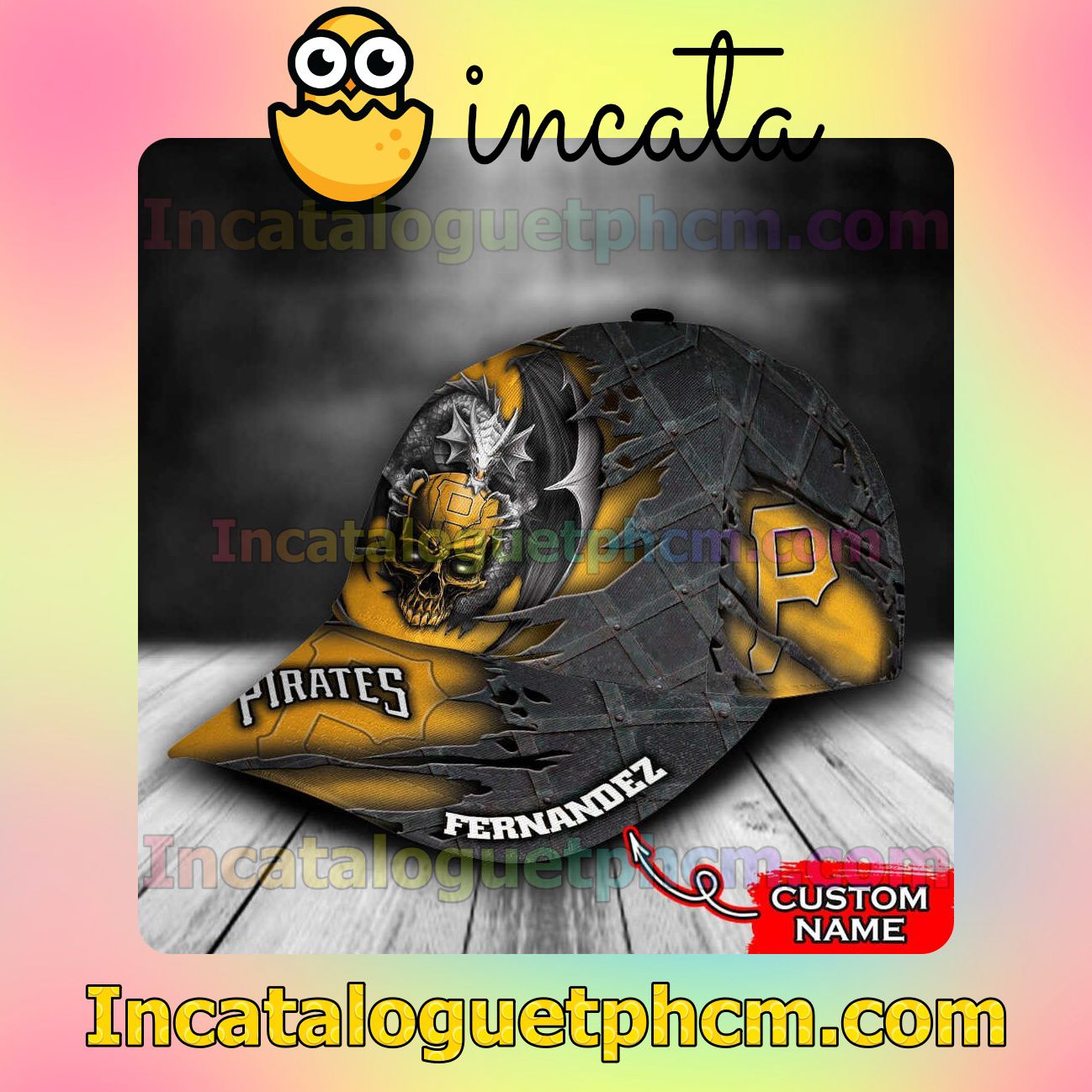 Great Pittsburgh Pirates Crack 3D MLB Customized Hat Caps