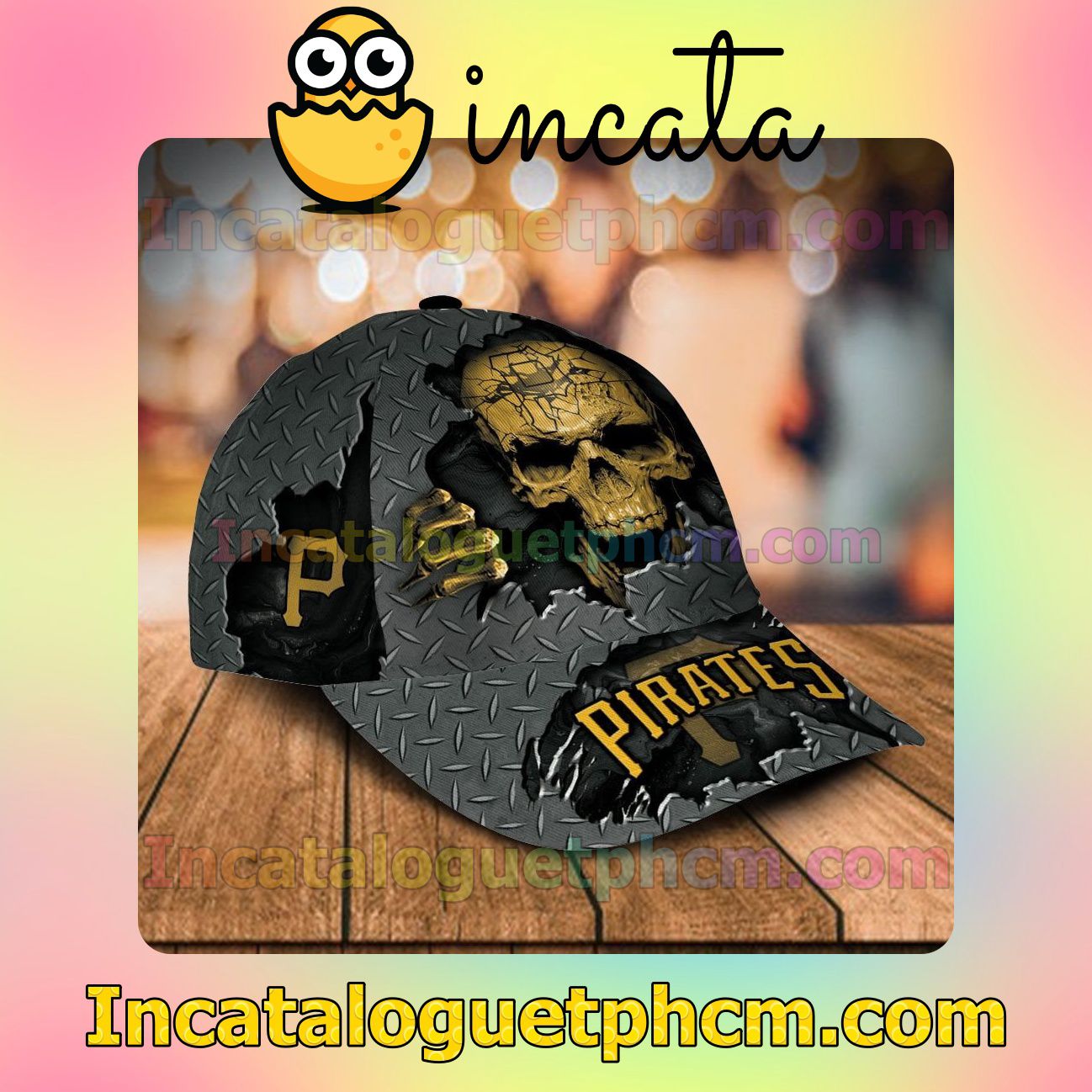 POD Pittsburgh Pirates Skull MLB Customized Hat Caps