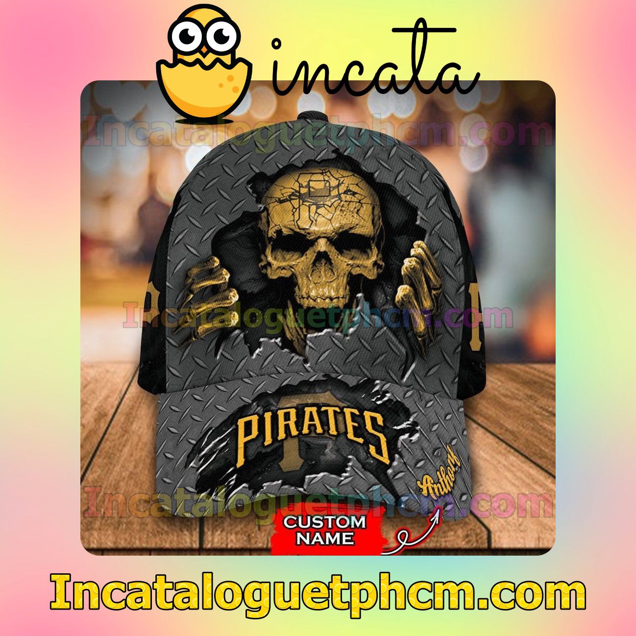 Pittsburgh Pirates Skull MLB Customized Hat Caps