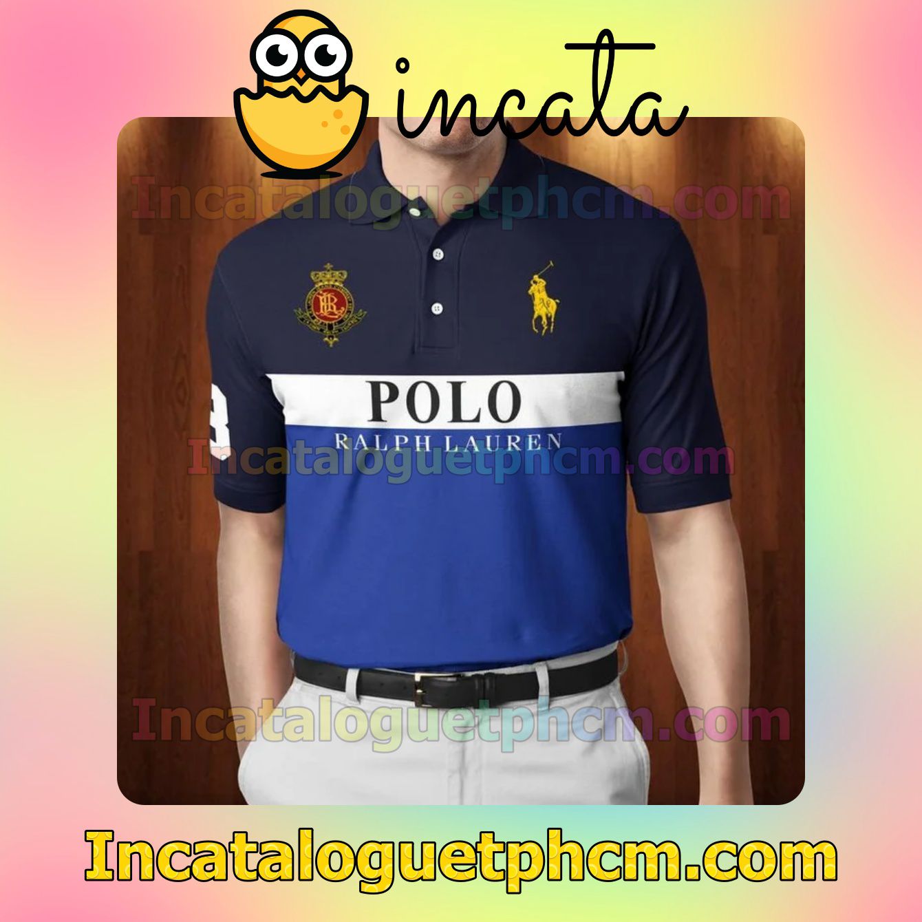 Polo Ralph Lauren Mix Color Blue And White Polo Gift For Men Dad