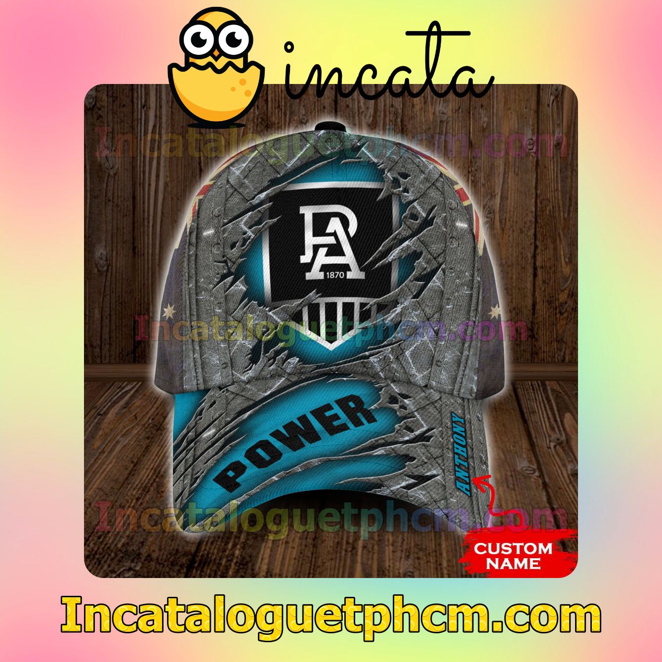 Top Selling Port Adelaide Power AFL Customized Hat Caps