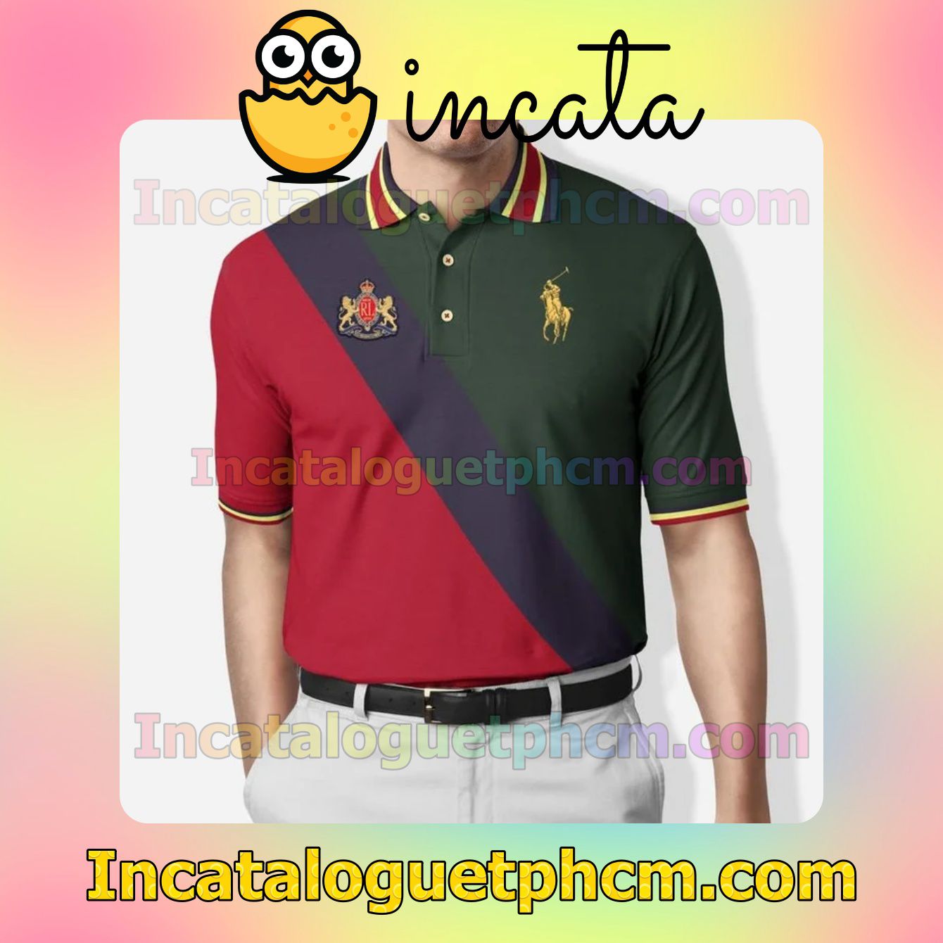 Ralph Lauren Mix Color Green Navy Red Polo Gift For Men Dad