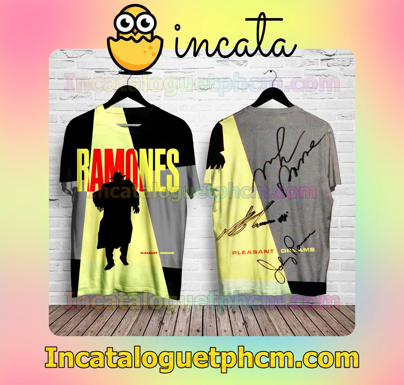 Ramones Pleasant Dreams Album Signatures Custom Shirts