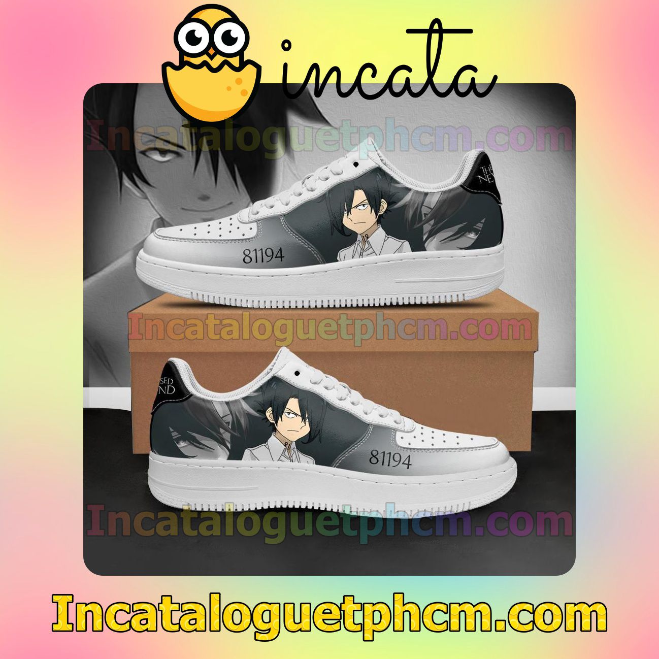 Ray The Promised Neverland Anime Nike Low Shoes Sneakers