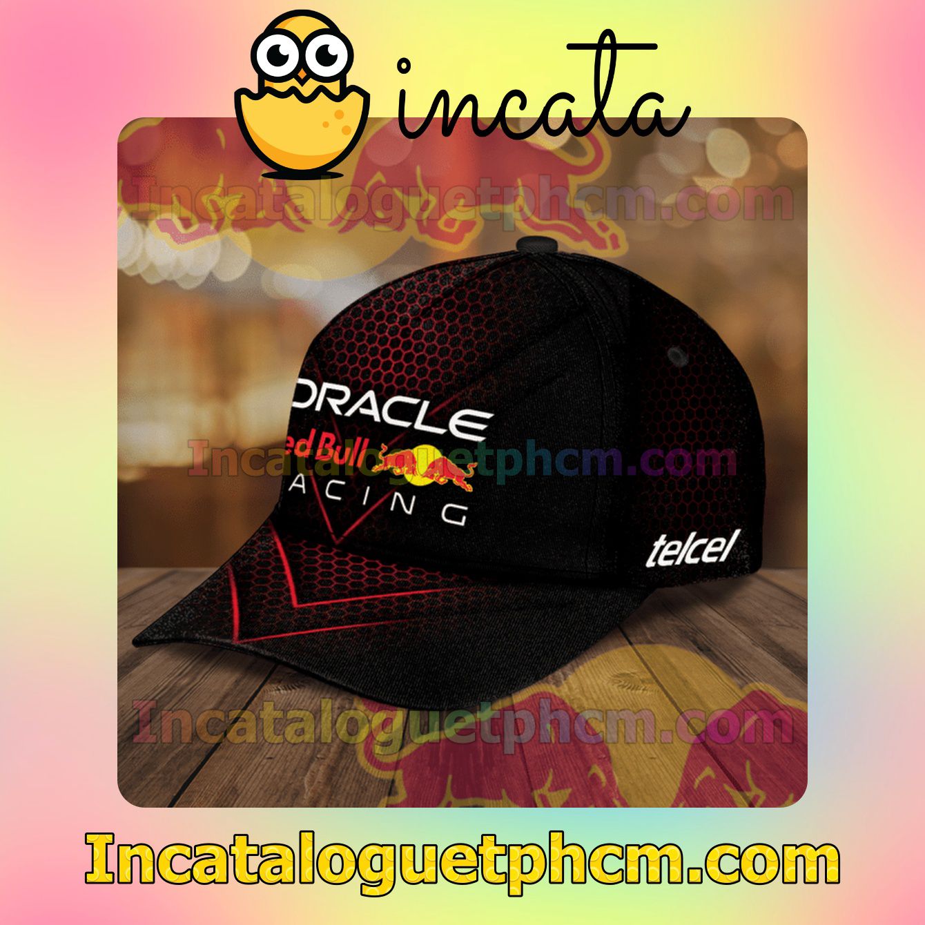 Great Red Bull Racing Hive Pattern Classic Hat Caps Gift For Men