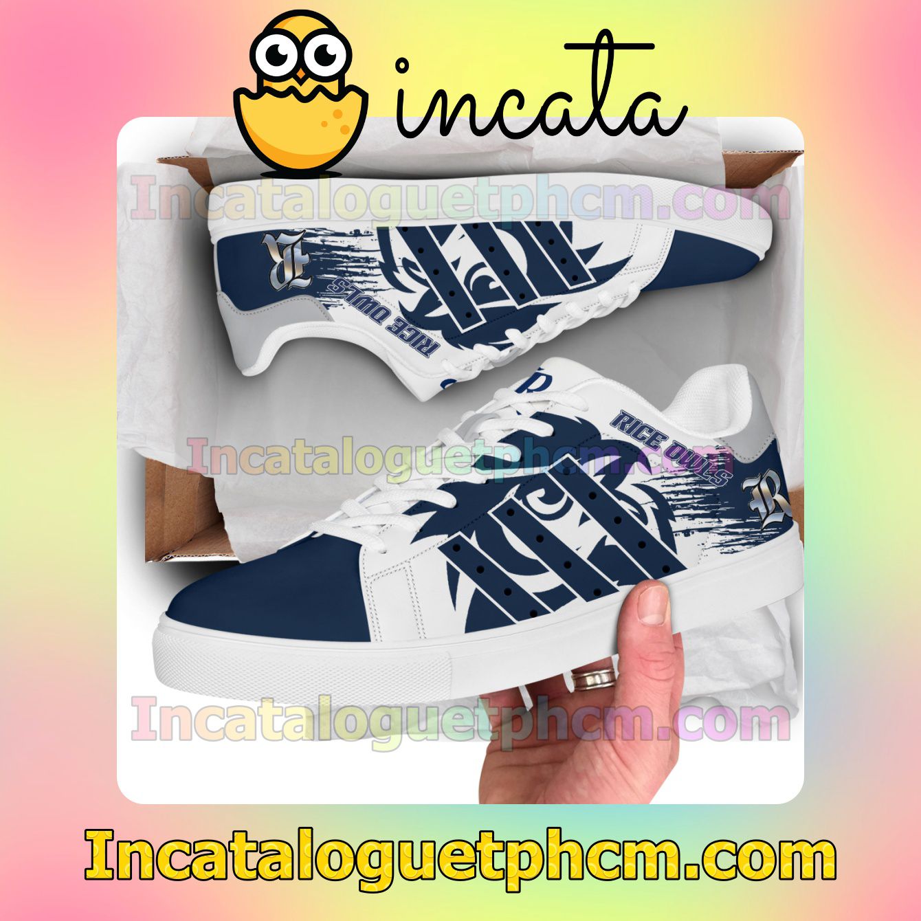  Rice Owls Logo Stan Smith Shoes