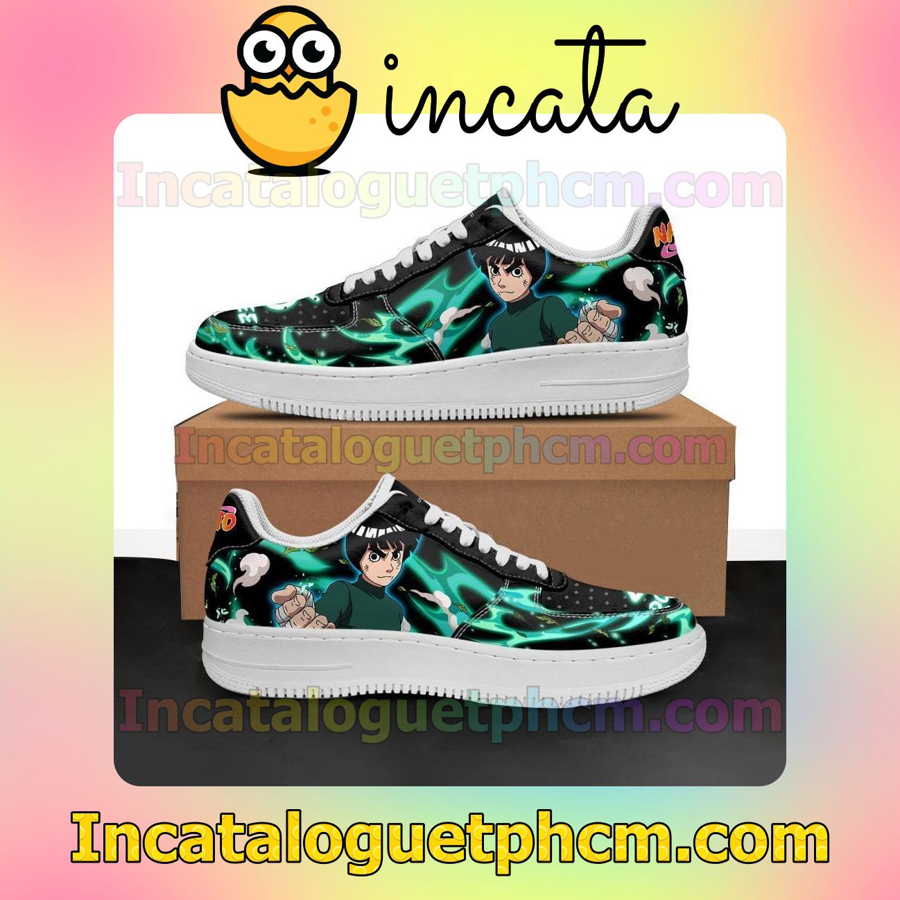 Rock Lee Naruto Anime Nike Low Shoes Sneakers
