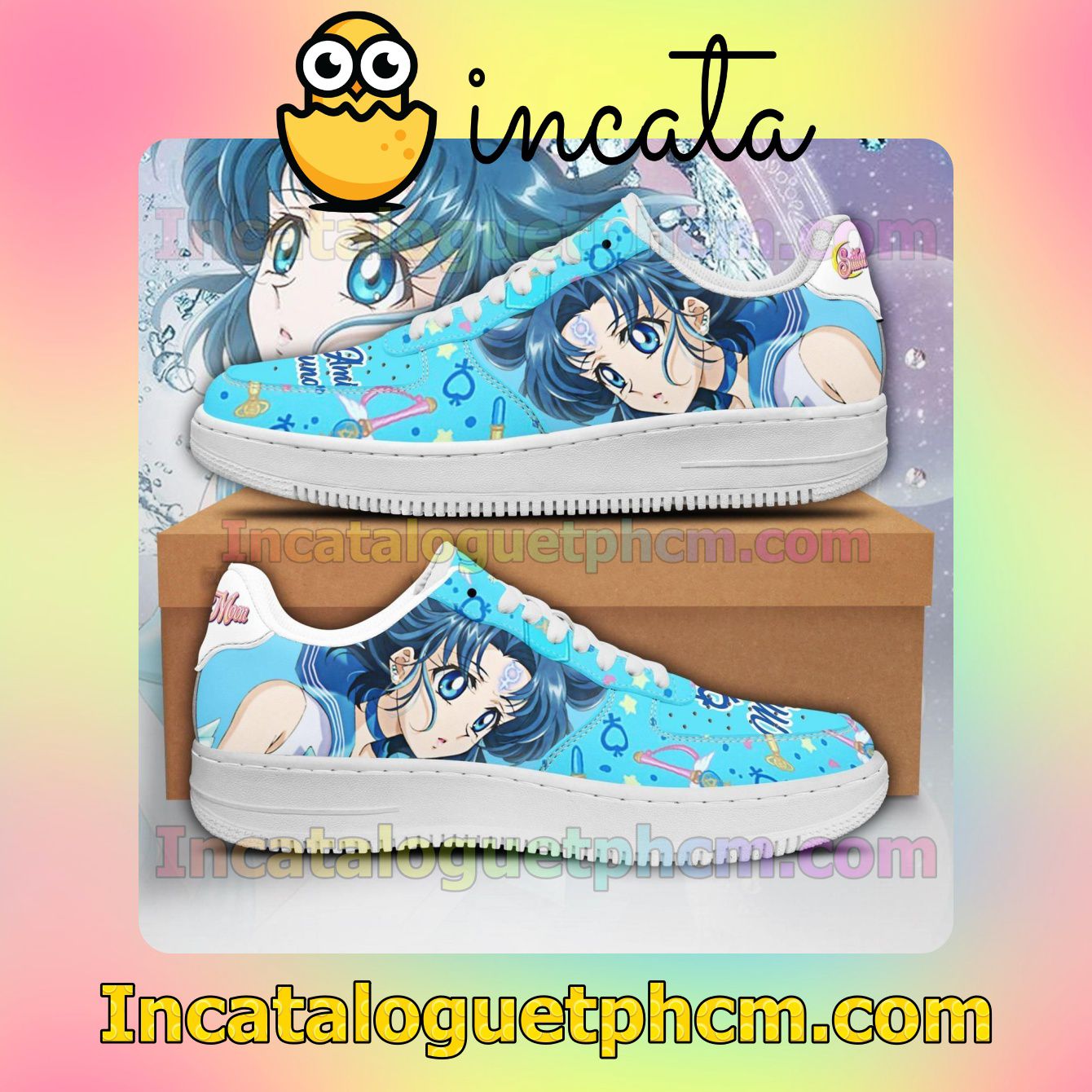 Sailor Mercury Sailor Moon Anime Nike Low Shoes Sneakers