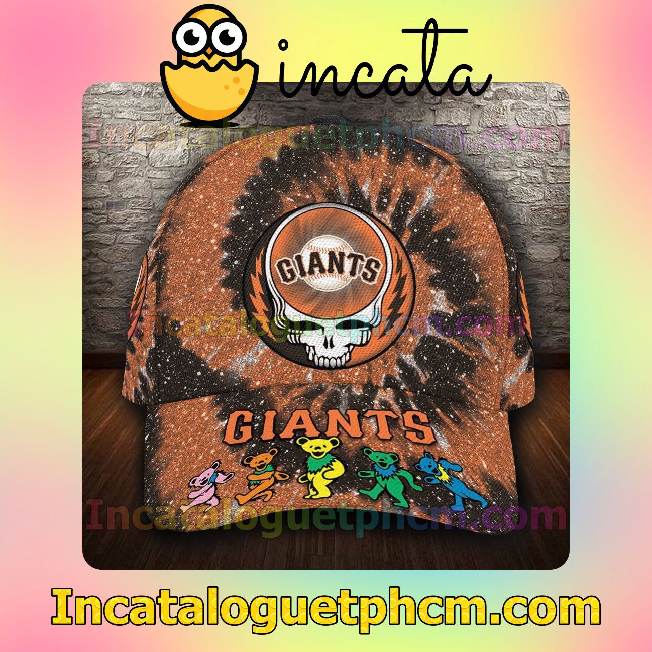 San Francisco Giants & Grateful Dead Band MLB Customized Hat Caps