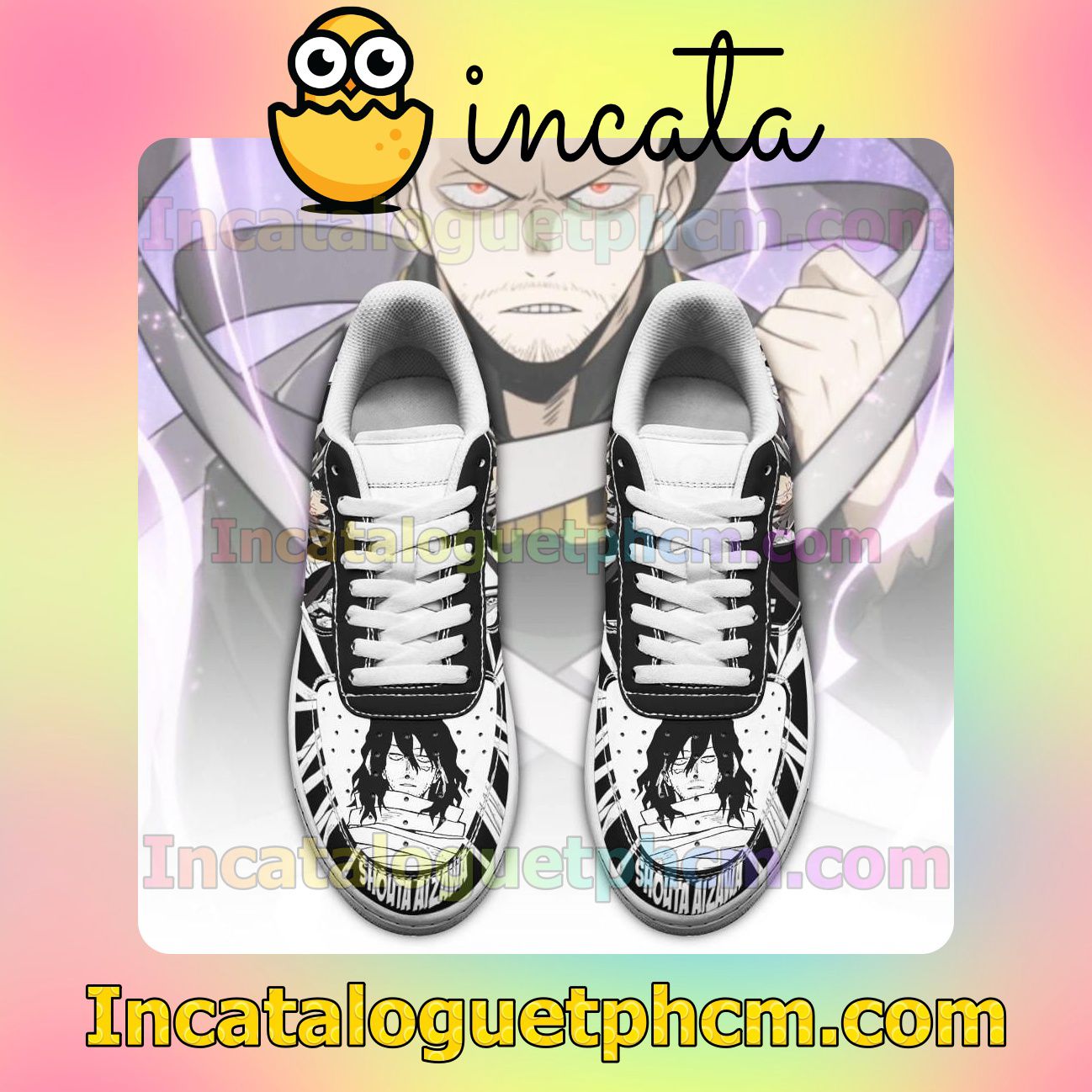 Father's Day Gift Shouta Aizawa My Hero Academia Anime Nike Low Shoes Sneakers