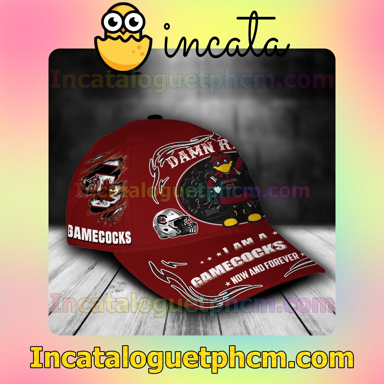 Sale Off South Carolina Gamecocks Mascot NCAA Customized Hat Caps