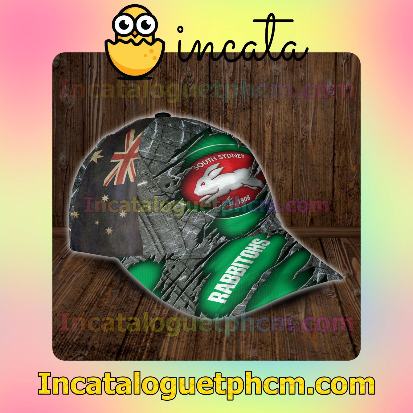 Excellent South Sydney Rabbitohs NRL Customized Hat Caps