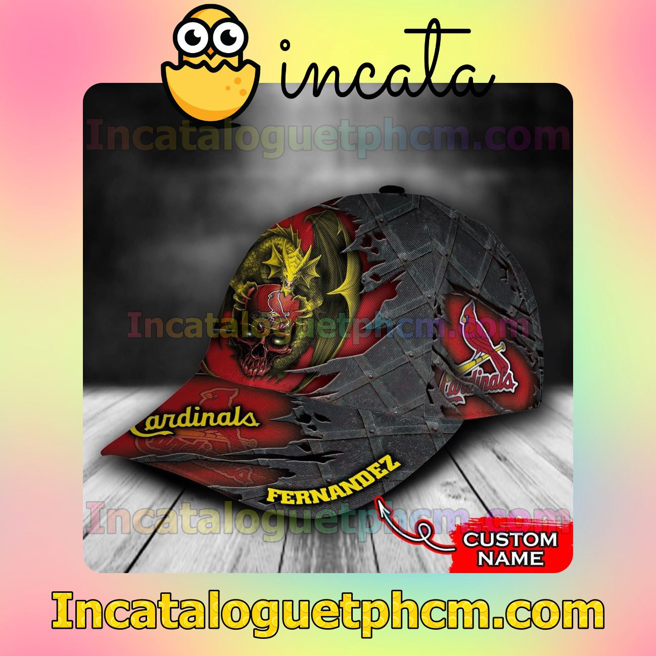 Father's Day Gift St Louis Cardinals Crack 3D MLB Customized Hat Caps