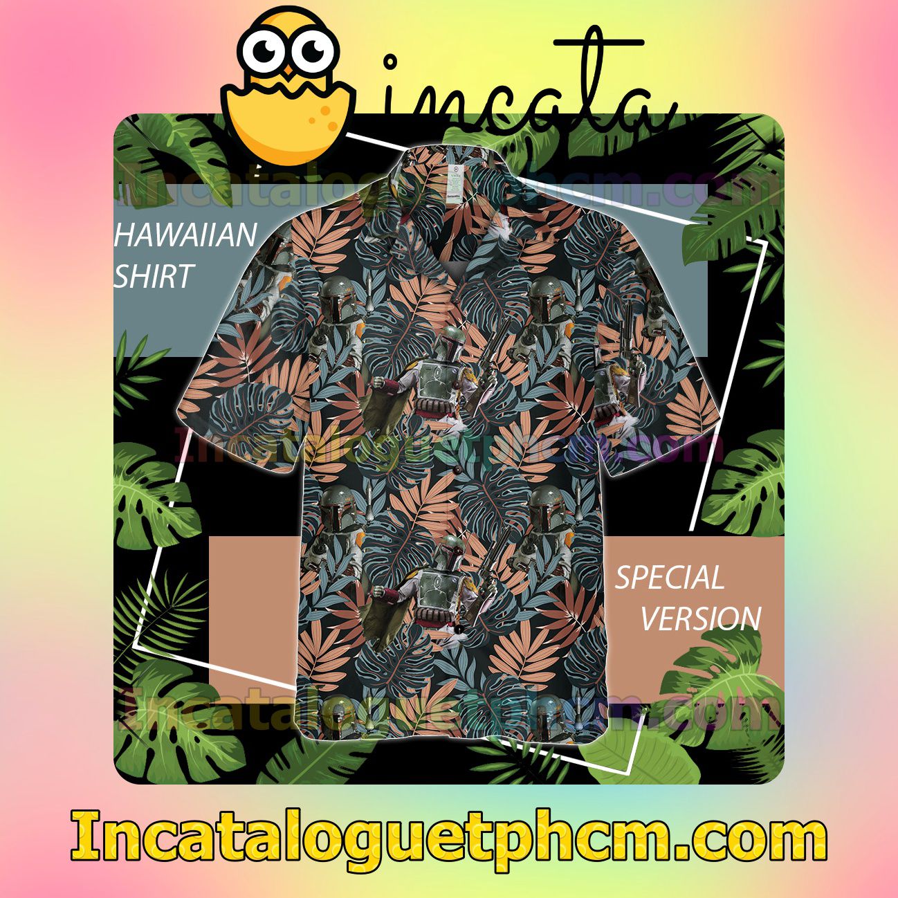 Star Wars Boba Fett Tropical Leaf Unisex Shirts