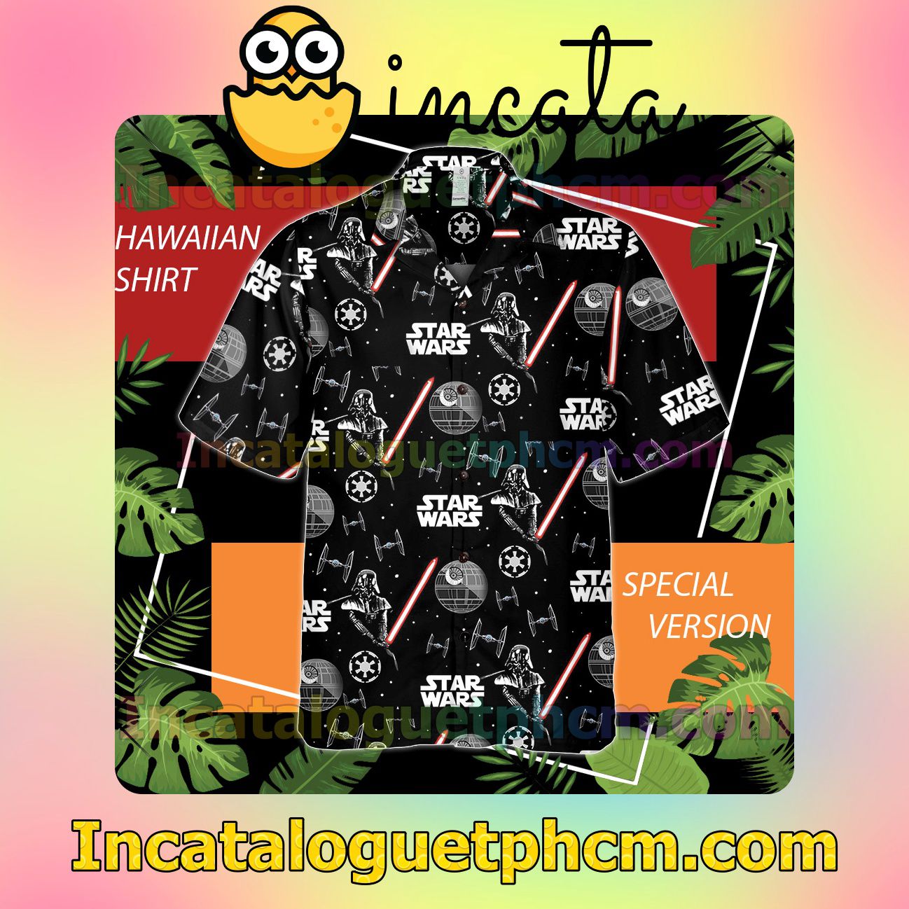 Star Wars Darth Vader With Light Sword Unisex Shirts