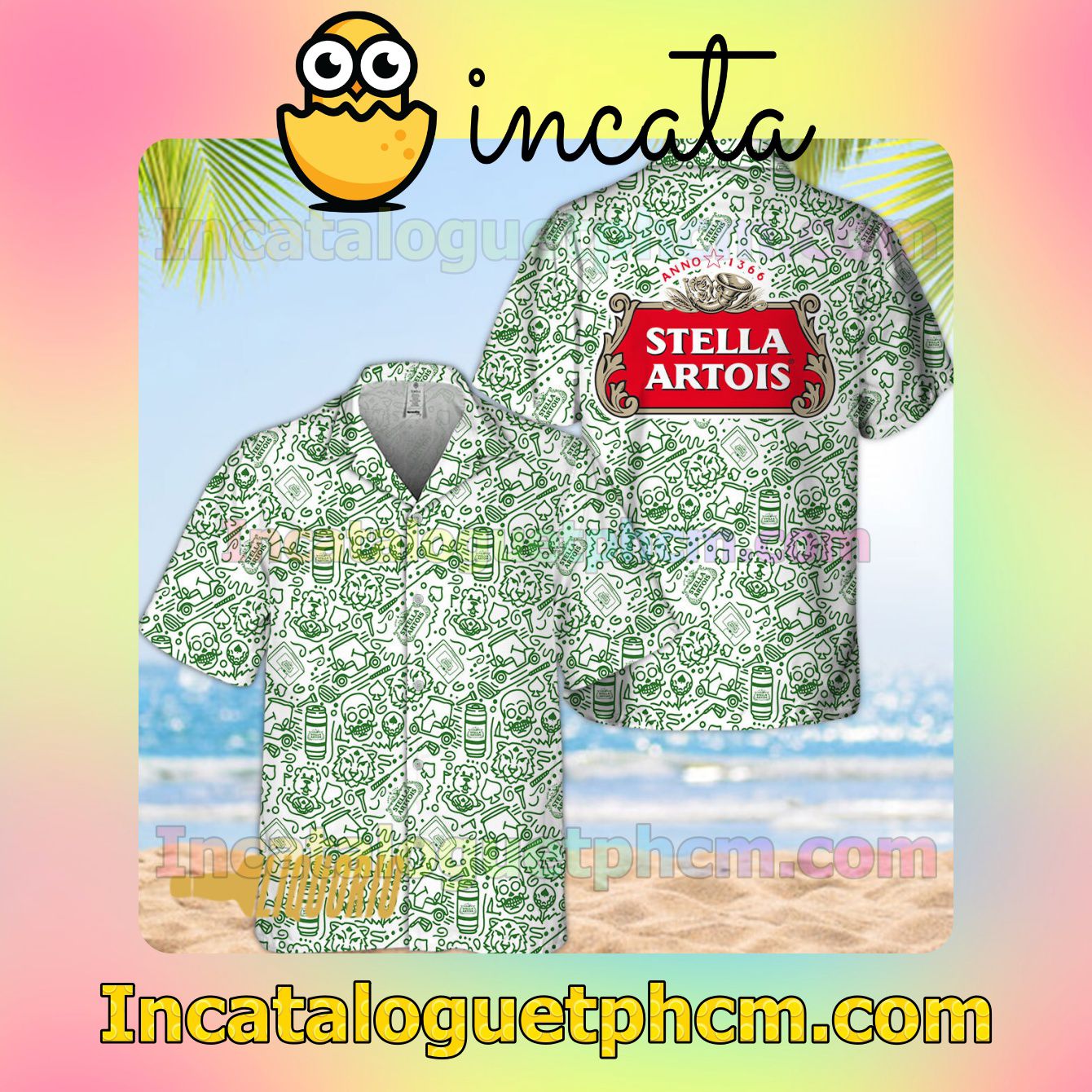 Stella Artois Doodle Art Summer Vacation Shirt