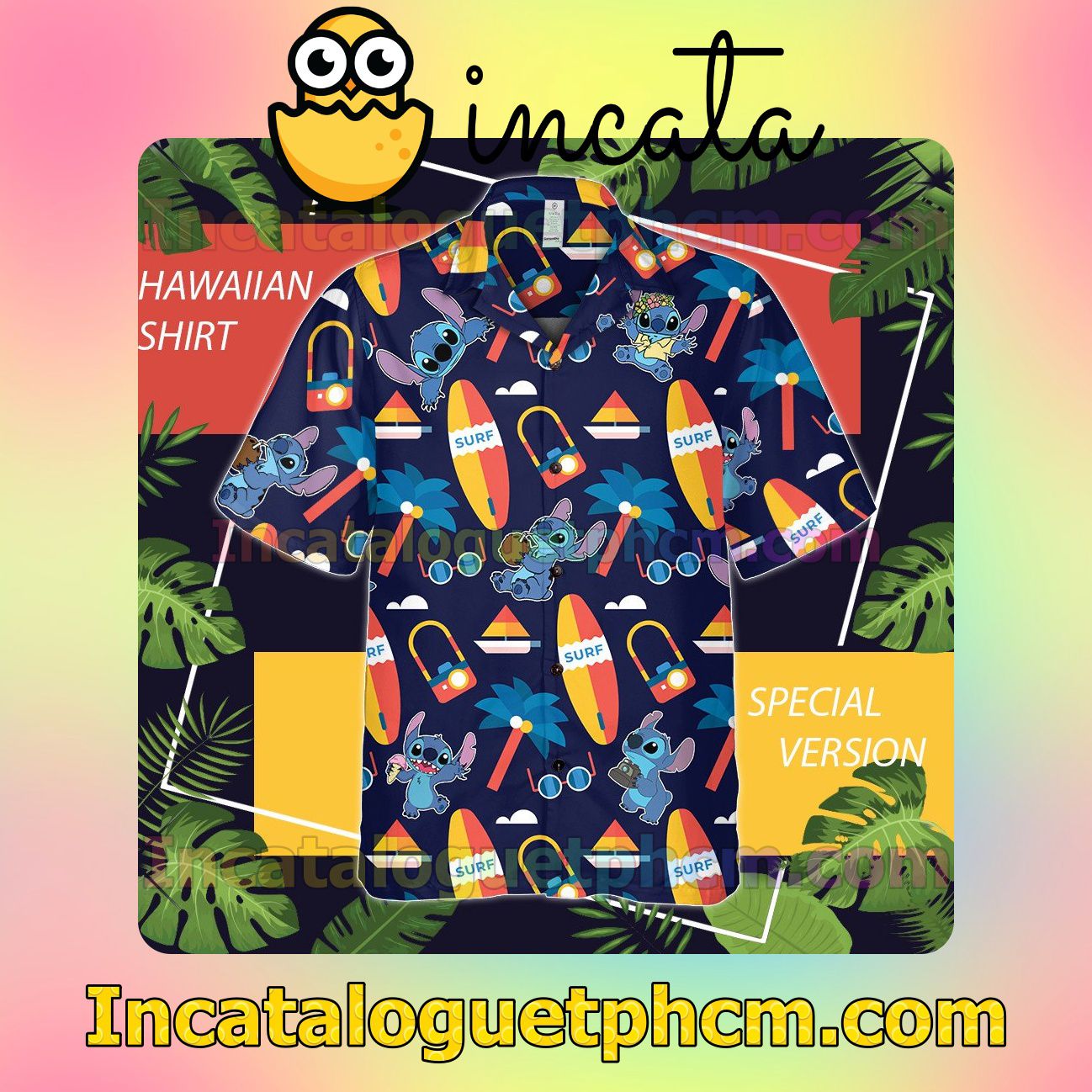 Stitch Surfing Unisex Shirts