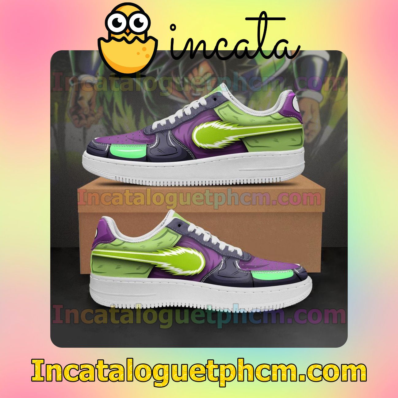 Super Broly Skill Dragon Ball Anime Nike Low Shoes Sneakers