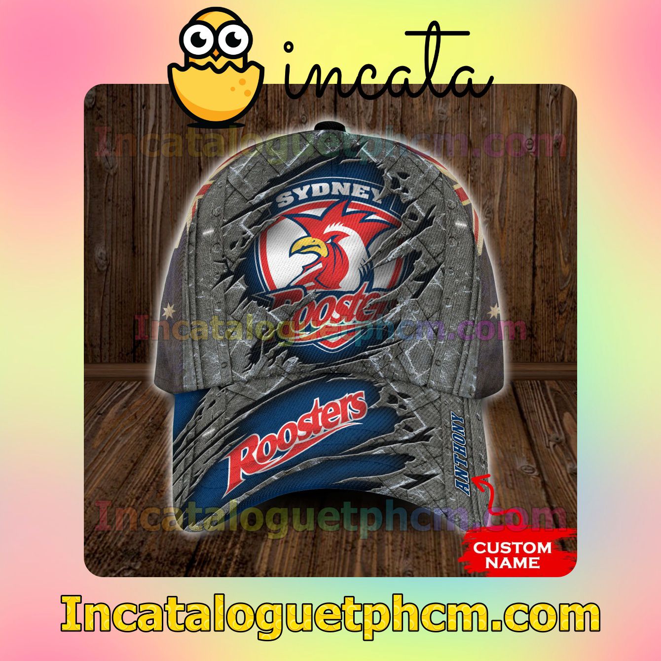 Amazon Sydney Roosters NRL Customized Hat Caps