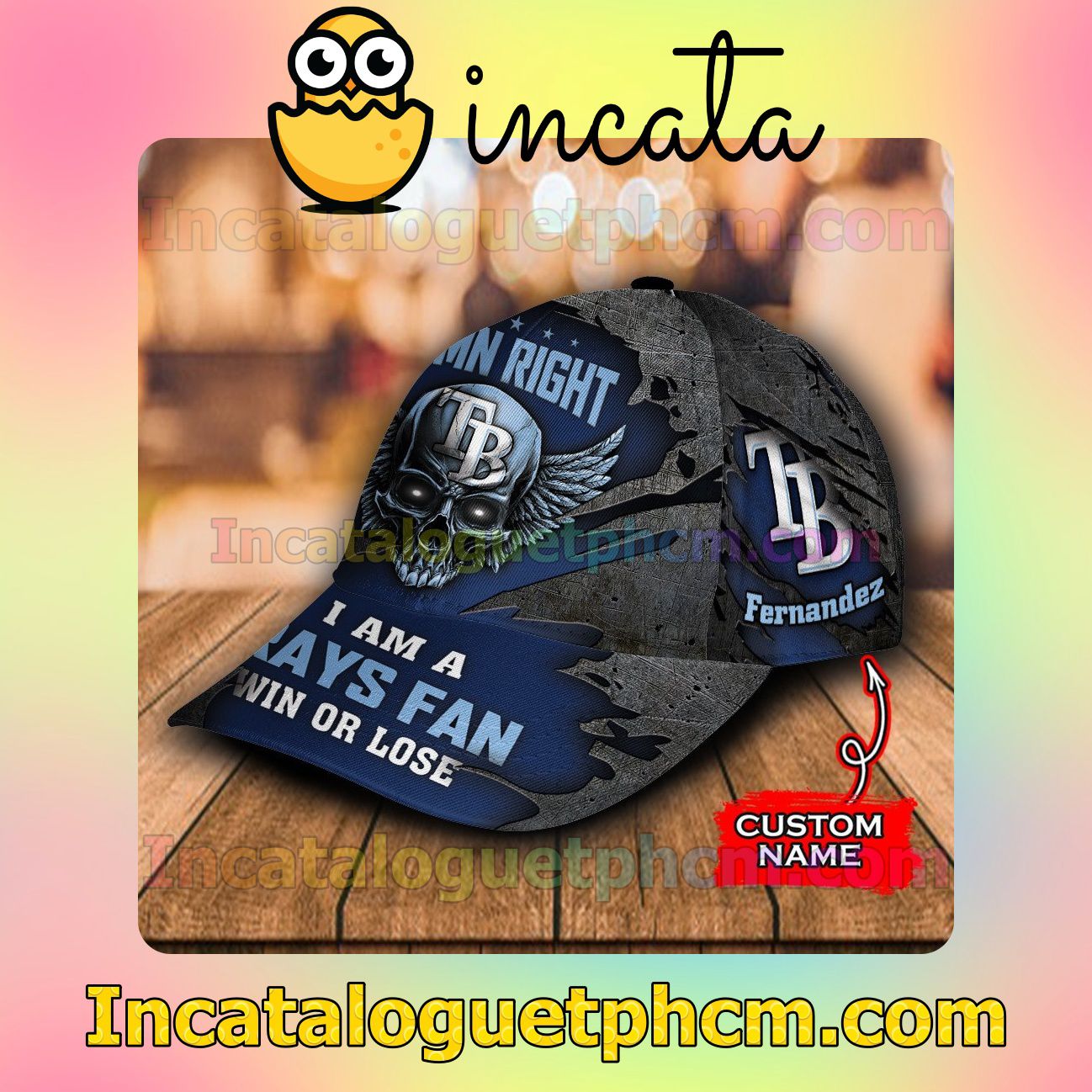 Only For Fan Tampa Bay Rays Damn Right I Am A Fan Win Or Lose MLB Customized Hat Caps