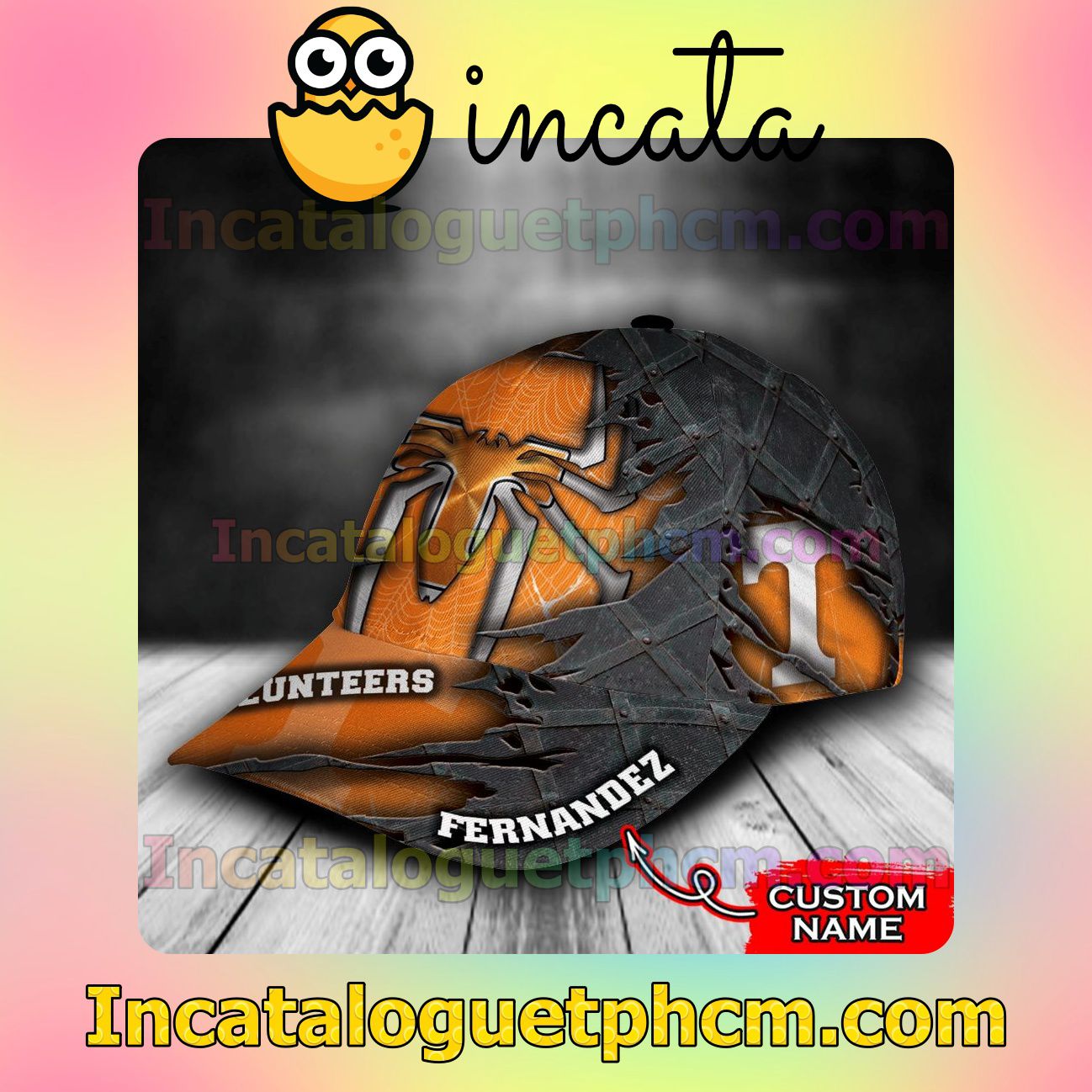 Fast Shipping Tennessee Volunteers Spiderman NCAA Customized Hat Caps