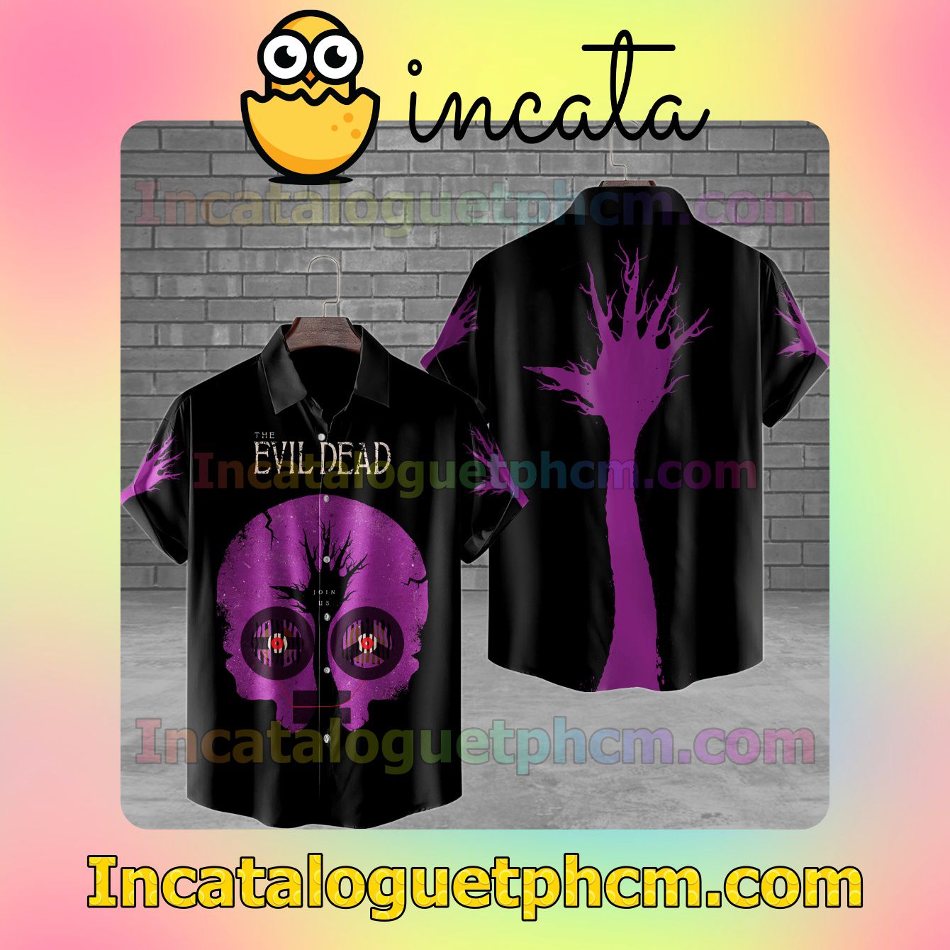 The Evil Dead Purple Skull Unisex Shirts