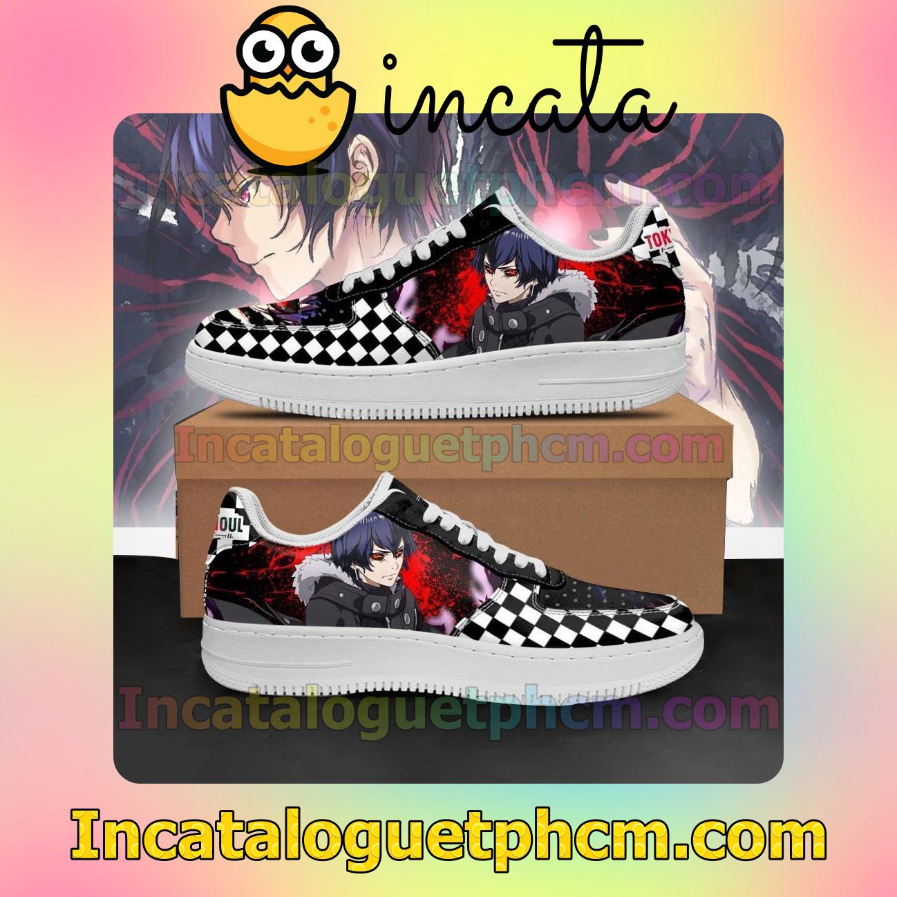 Tokyo Ghoul Ayato Checkerboard Anime Nike Low Shoes Sneakers