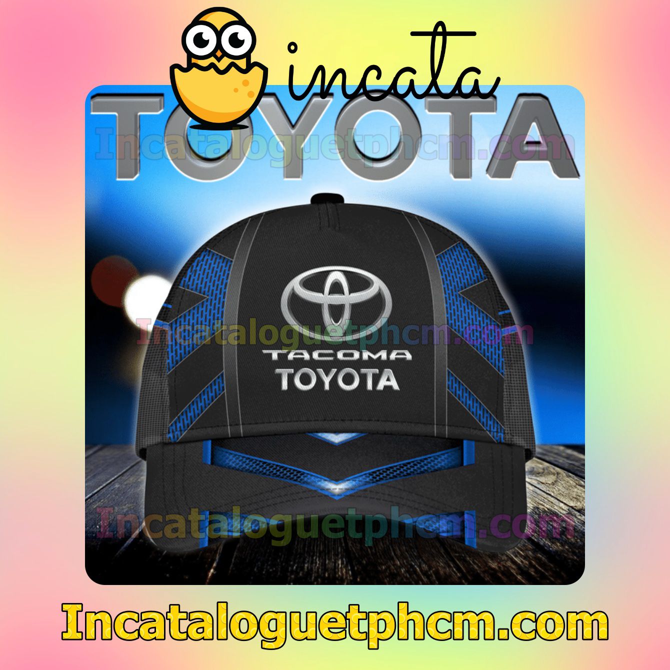 Get Here Toyota Tacoma Black And Blue Classic Hat Caps Gift For Men