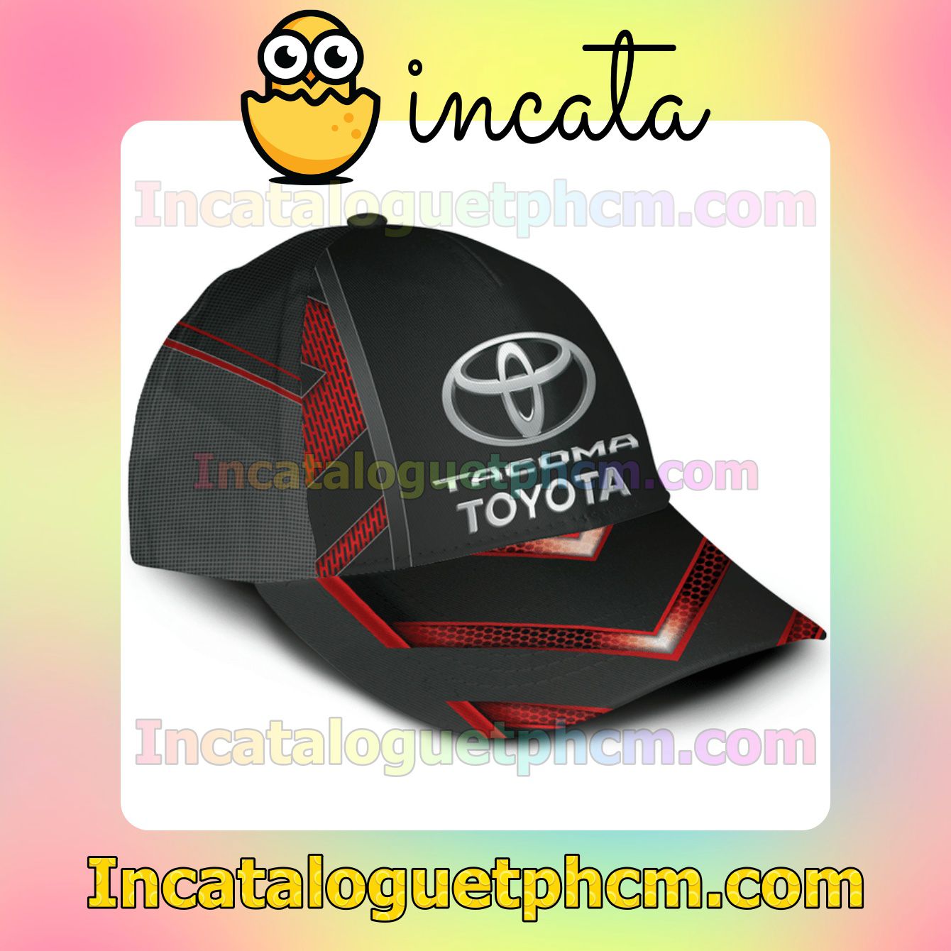 Get Here Toyota Tacoma Black And Red Classic Hat Caps Gift For Men