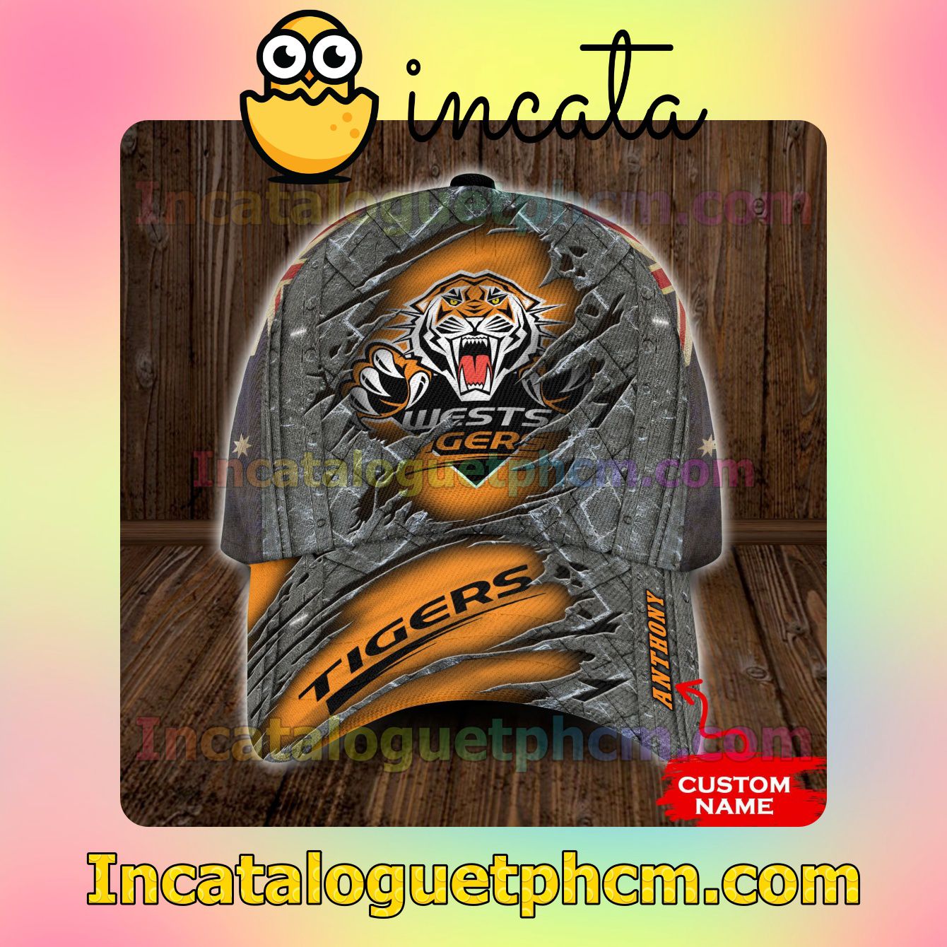 Only For Fan Wests Tigers NRL Customized Hat Caps