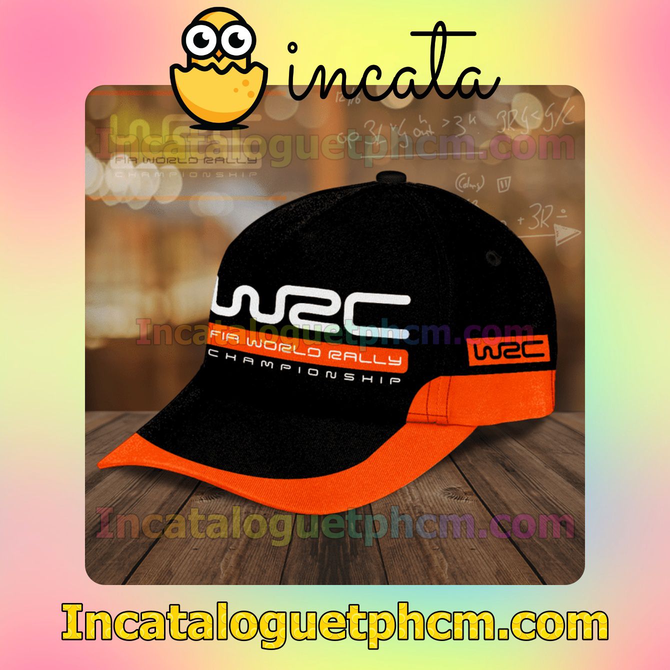 Adorable Wrc Fia World Rally Championship Orange And Black Classic Hat Caps Gift For Men