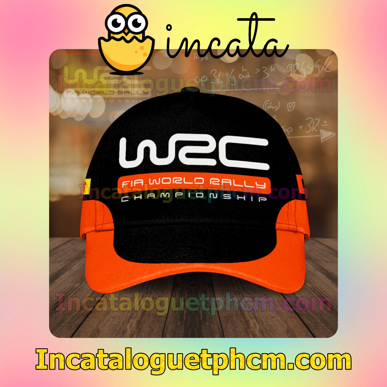 The cheapest Wrc Fia World Rally Championship Orange And Black Classic Hat Caps Gift For Men