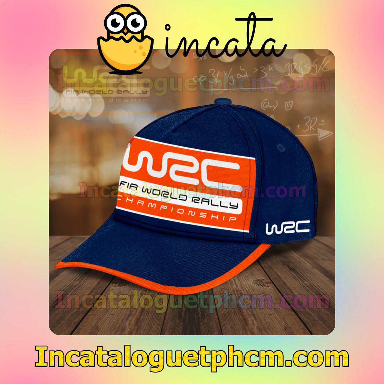 POD Wrc Fia World Rally Championship Orange And Blue Classic Hat Caps Gift For Men