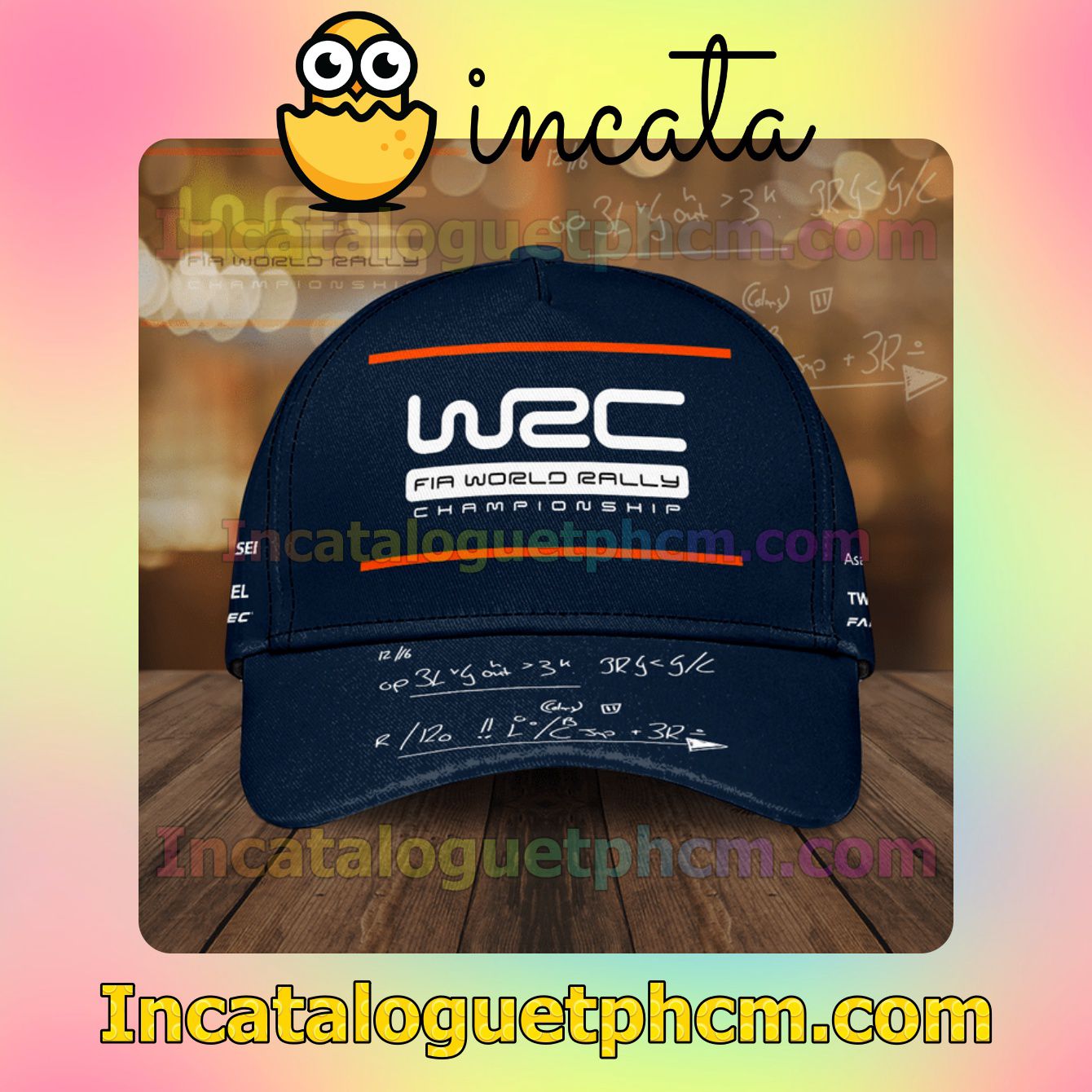 POD Wrc Fia World Rally Championship Physics Formulas Navy Classic Hat Caps Gift For Men