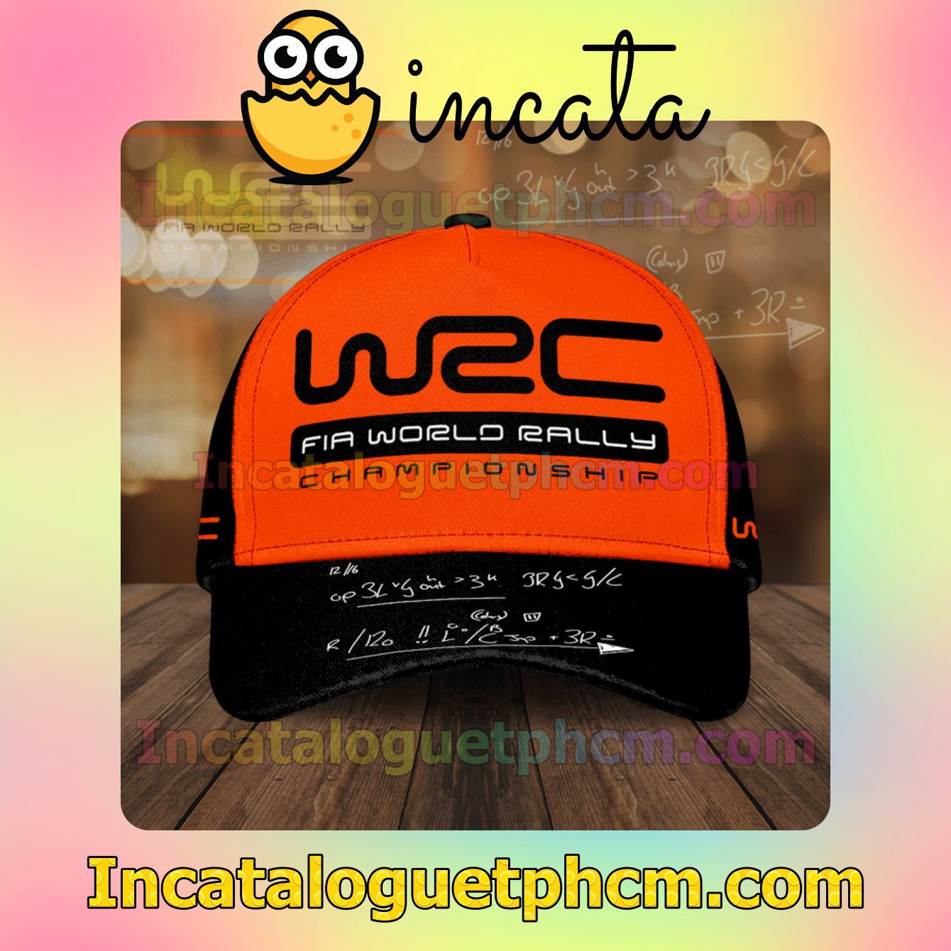 Official Wrc Fia World Rally Championship Physics Formulas Orange And Black Classic Hat Caps Gift For Men